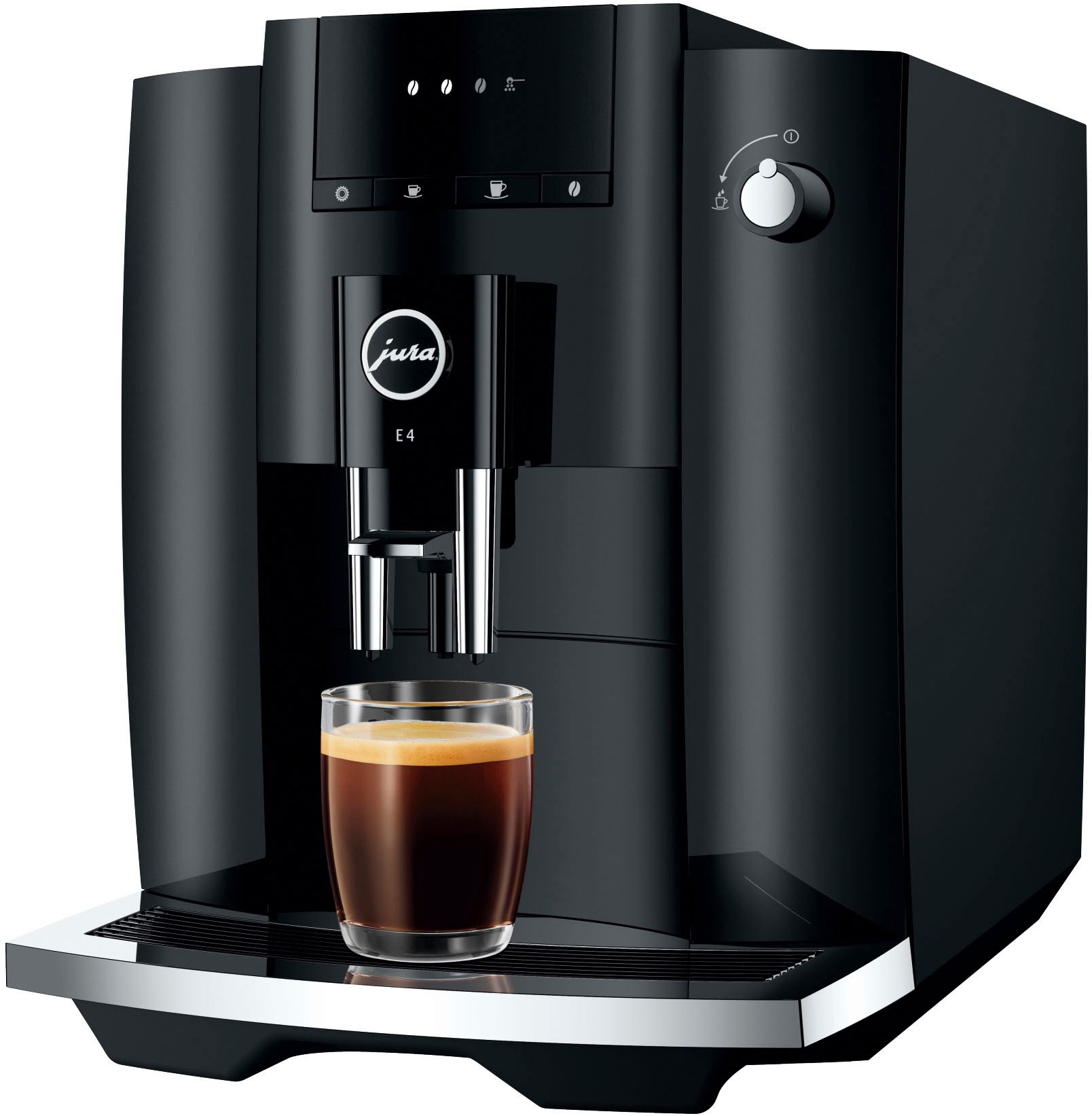 JURA Kaffeevollautomat »15435 E4 Piano Black (EA)«