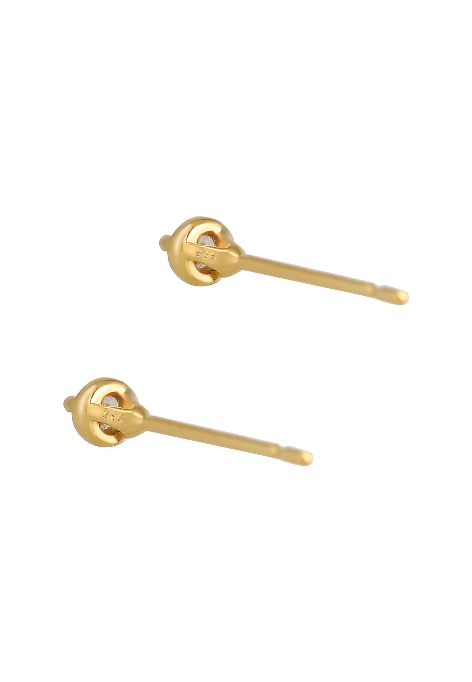 Elli DIAMONDS Paar Ohrstecker »Ohrringe Ohrstecker Diamant Weiß Brillantschliff (0.06 ct) 585 Gelbgold«