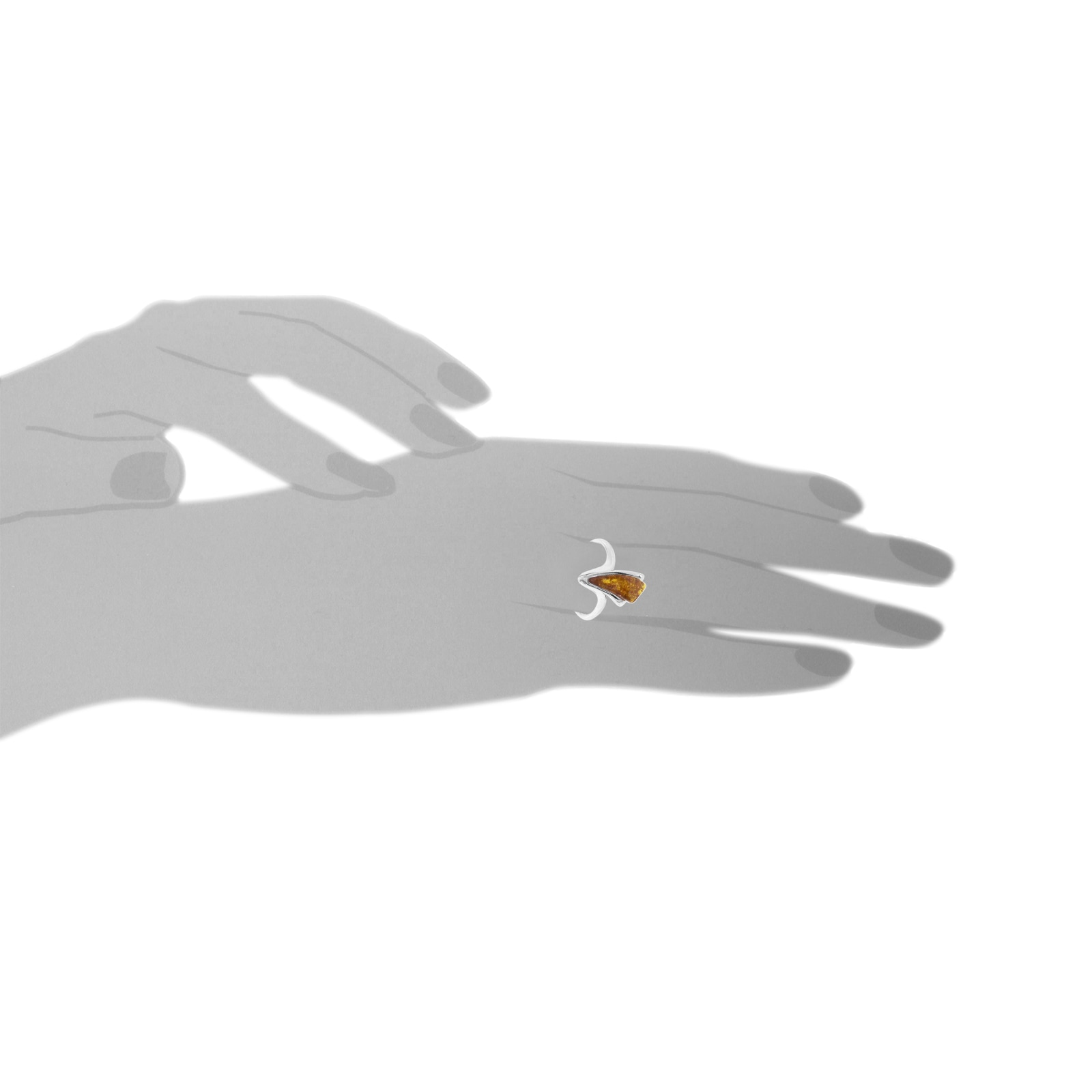 OSTSEE-SCHMUCK Fingerring »- Mary - Silber 925/000 - Bernstein«