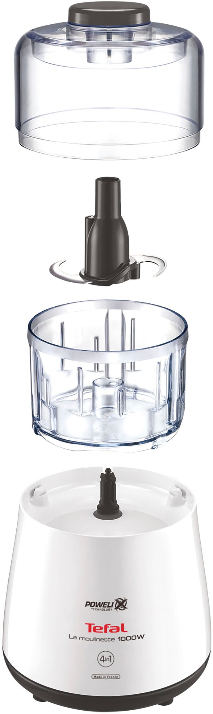 Tefal Zerkleinerer »DPA130 La Moulinette«, 1000 W, 300g Kapazität, 360°-Deckel, transparenter Behälter