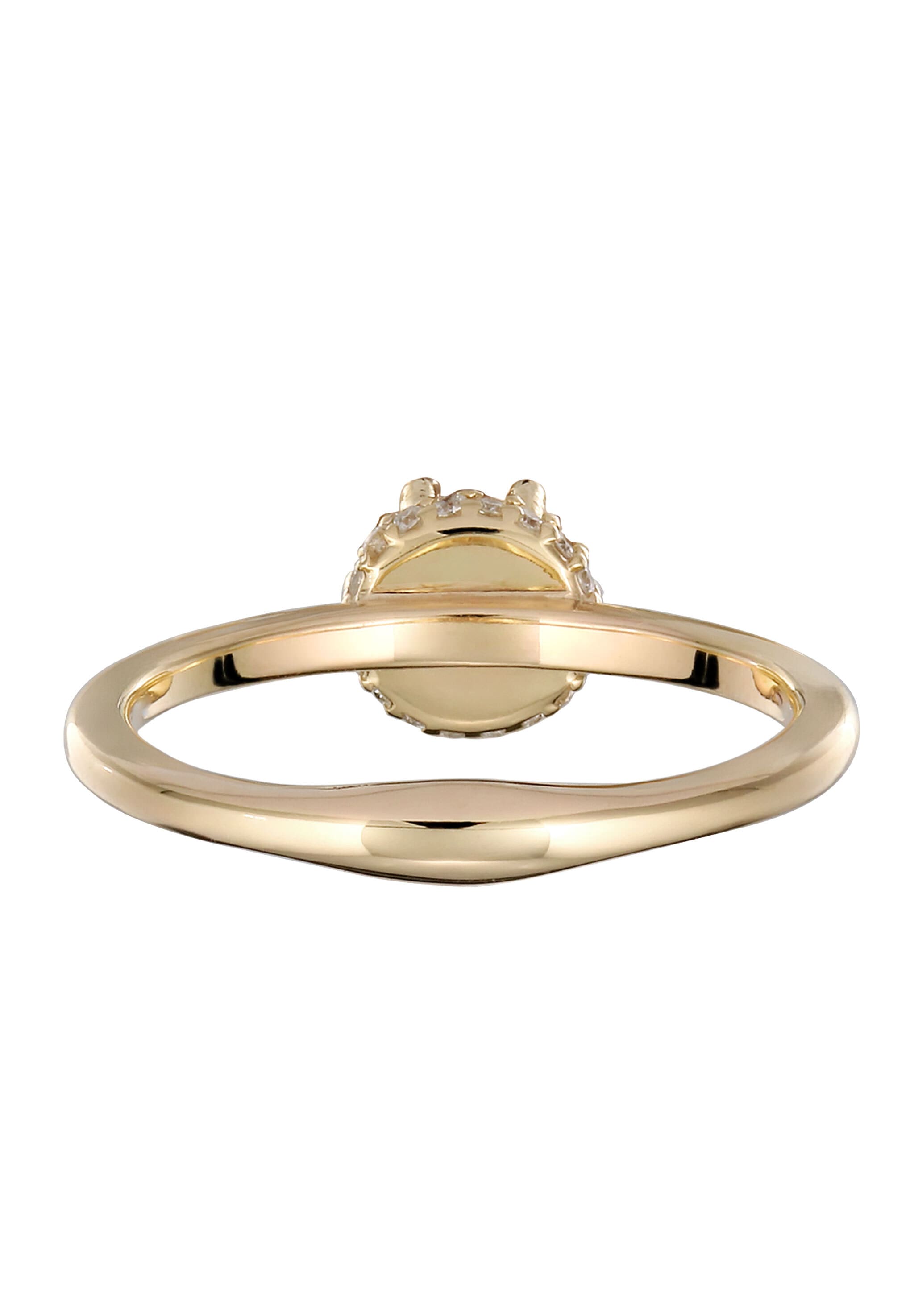 HAZE & GLORY Verlobungsring »Ring Diamant Morganite Verlobungsring Weiß (0.09 ct) 375 Gelbgold«