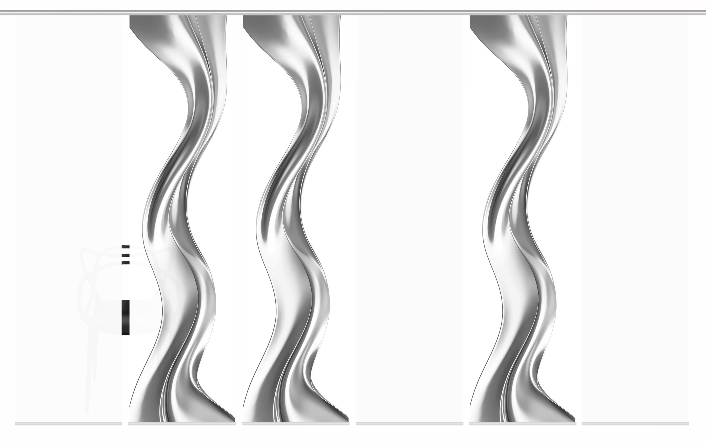 HOME WOHNIDEEN Schiebegardine »OAKLEY« Paneelwagen 6 Stk. tlg. SCHIEBEVORHANGSET,SEIDENOPTIK,DIGIDRUCK