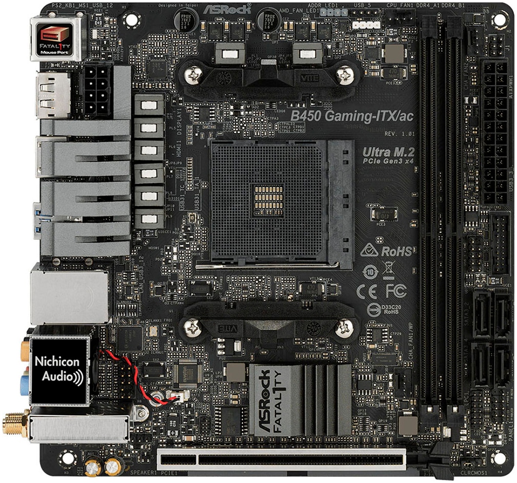 Asrock Mainboard »Fatal1ty B450 Gaming-ITX/ac«