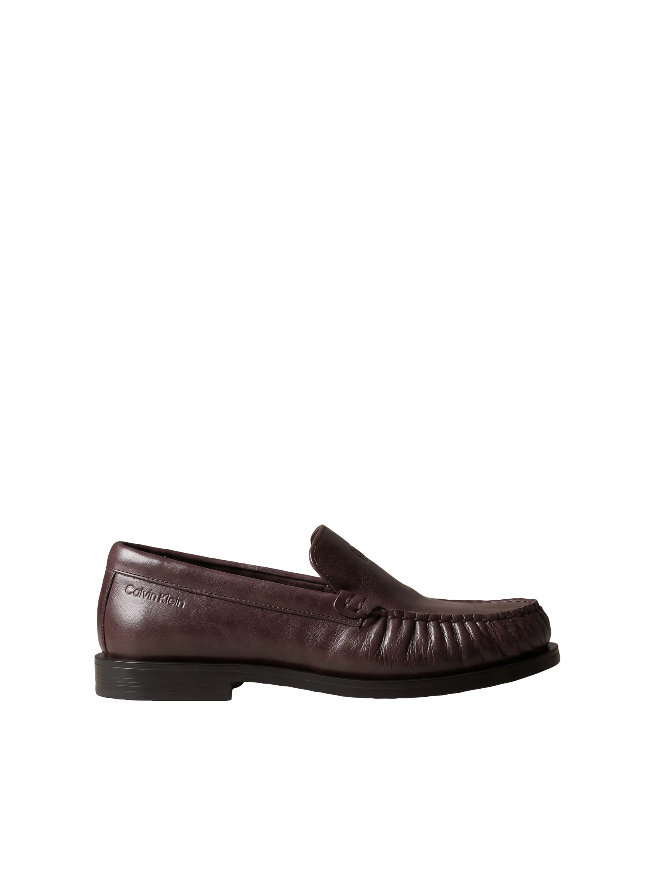 Calvin Klein Loafer »ROUND ESSENTIAL LOAFER LTH«  Slipper, Schlupfschuh mit gepolstertem Schaftrand