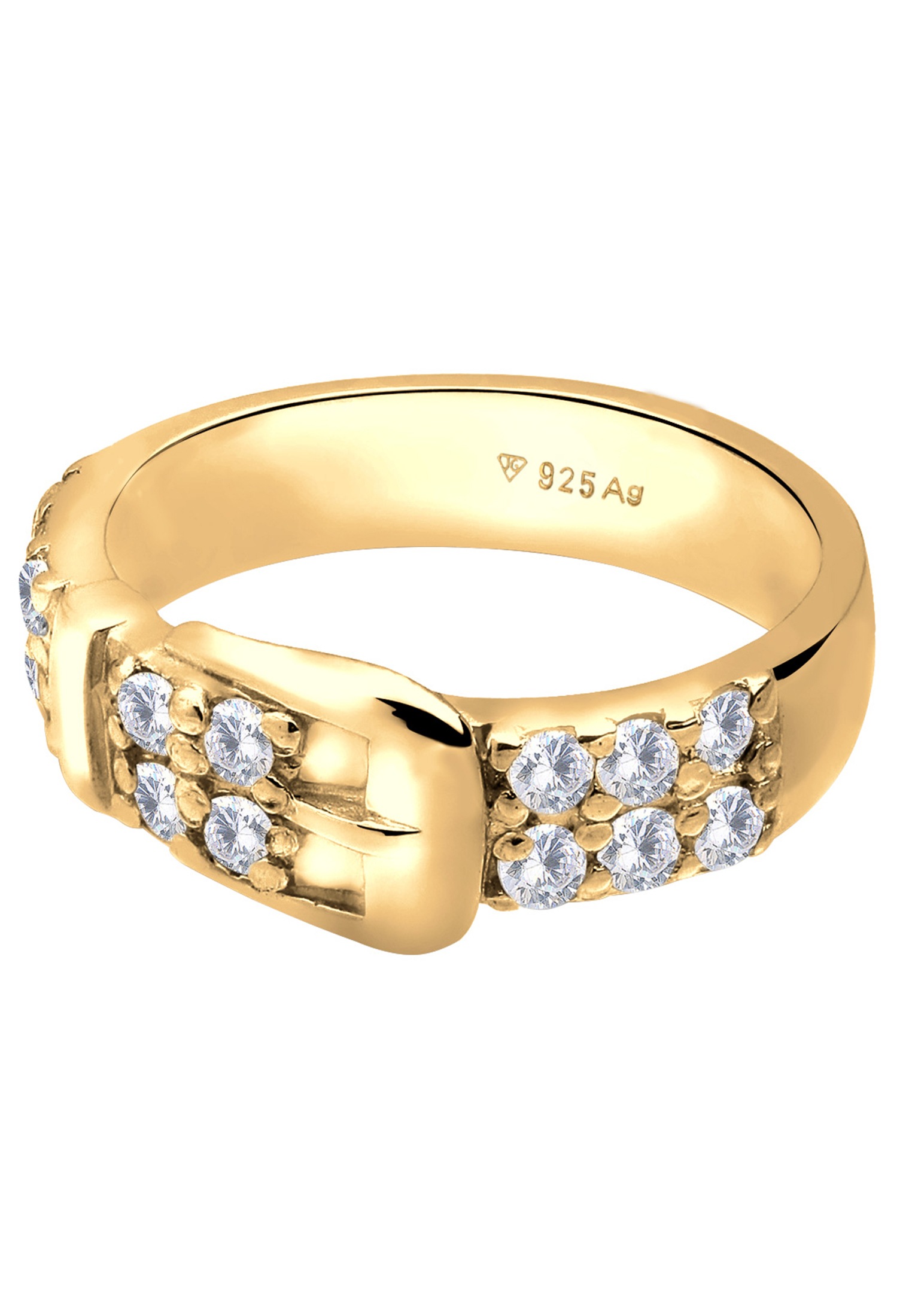 Elli Silberring »Ring Gürtel Kristalle 925 Silber«