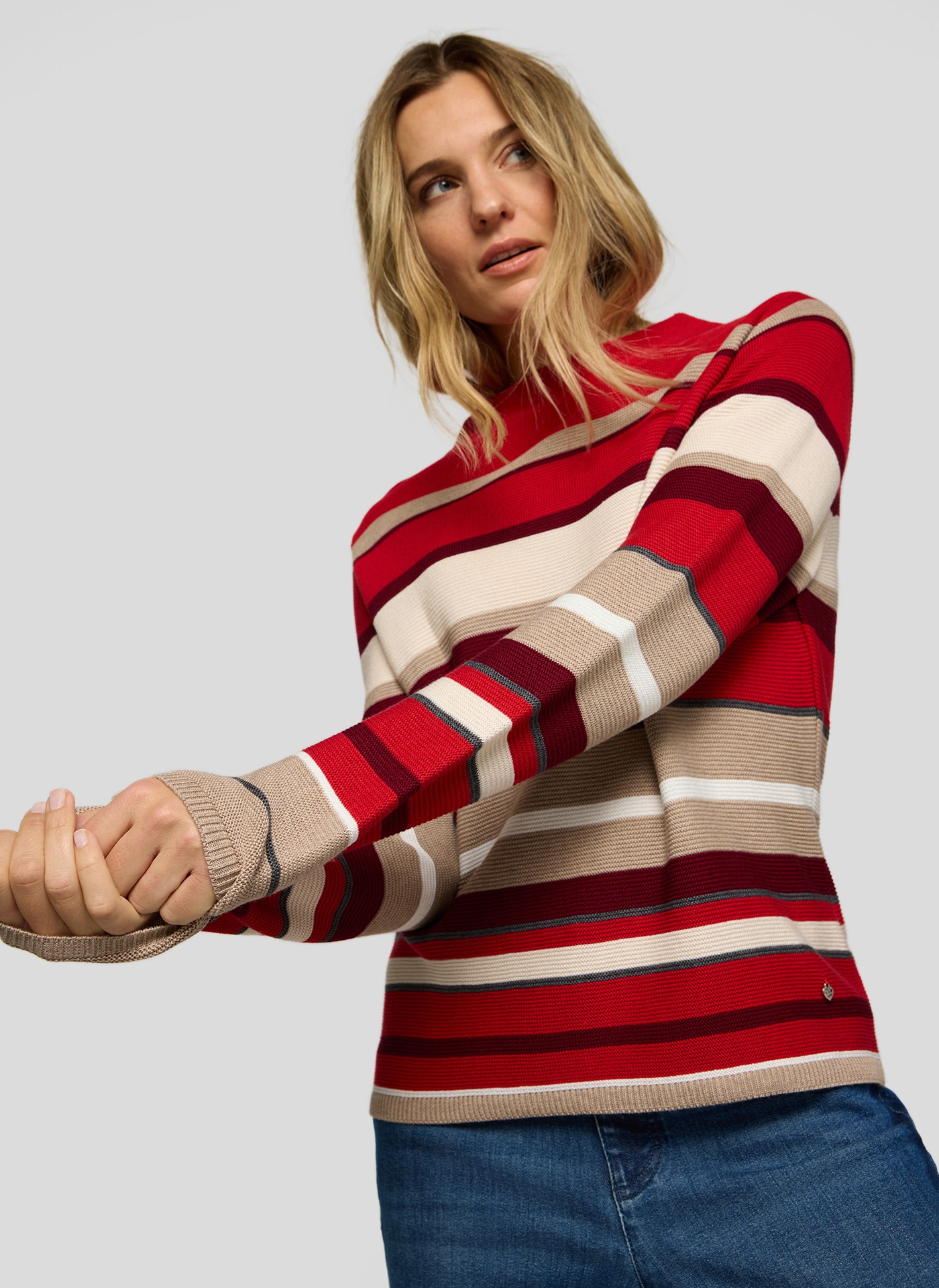 Rabe Strickpullover , im Streifen-Look
