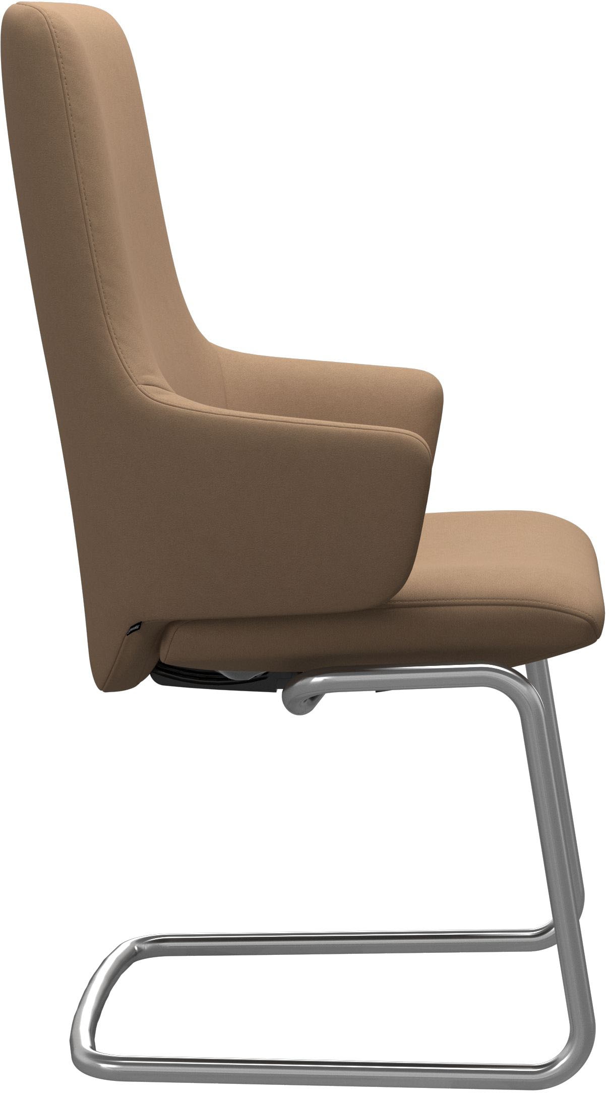 Stressless® Polsterstuhl »Laurel«, Microfaser DINAMICA, High Back mit Armlehne, Größe L, mit Beinen aus Stahl in Schwarz matt