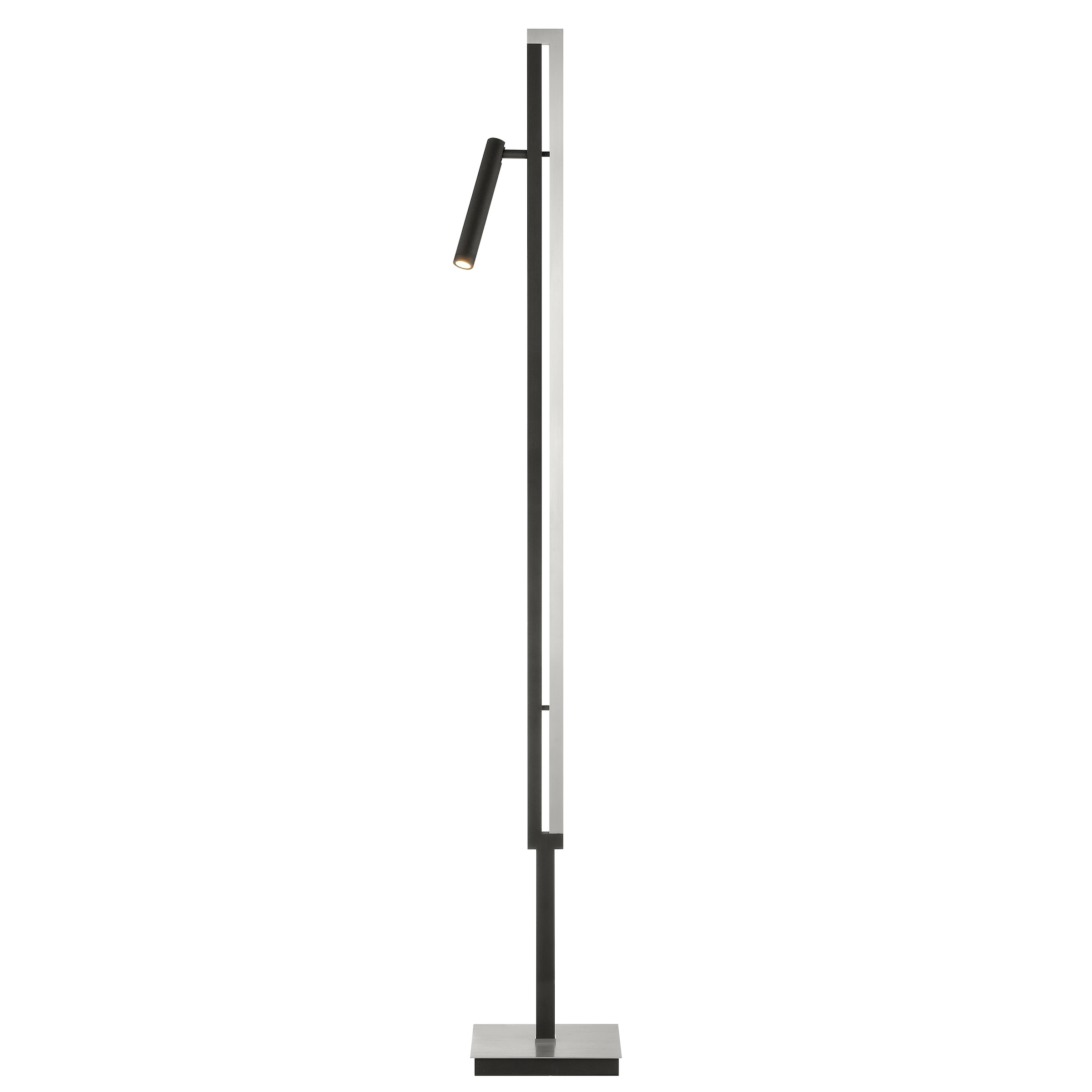 lumiCouture LED Stehlampe »Pulse« LED-Modul 1 Stk. Warmweiß 150 x 22 x 16 cm, 2700 lm, 2700 K, gebürstetes Aluminium/schwarz