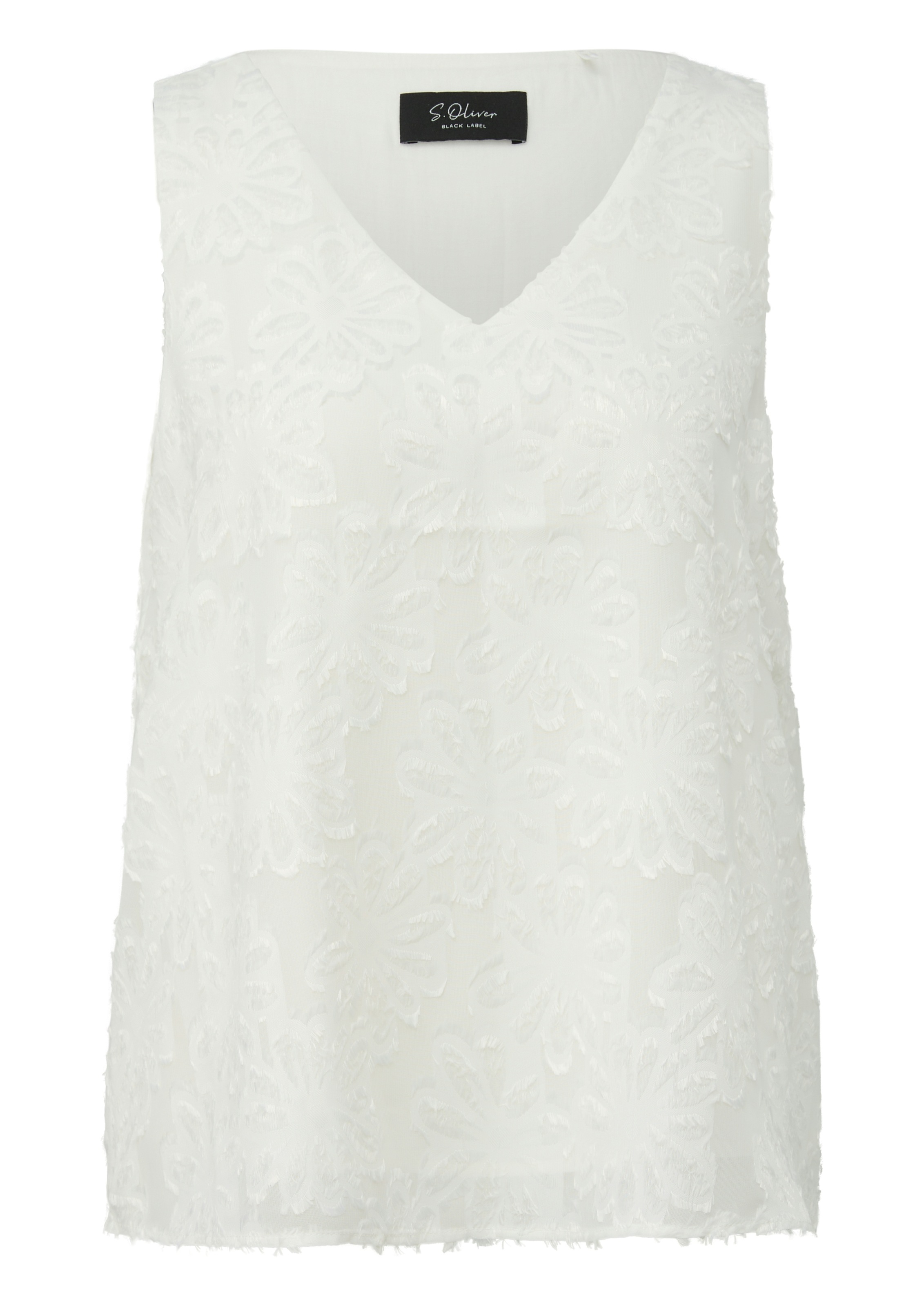 s.Oliver BLACK LABEL Blusentop mit floralem Muster und V-Aussschnitt