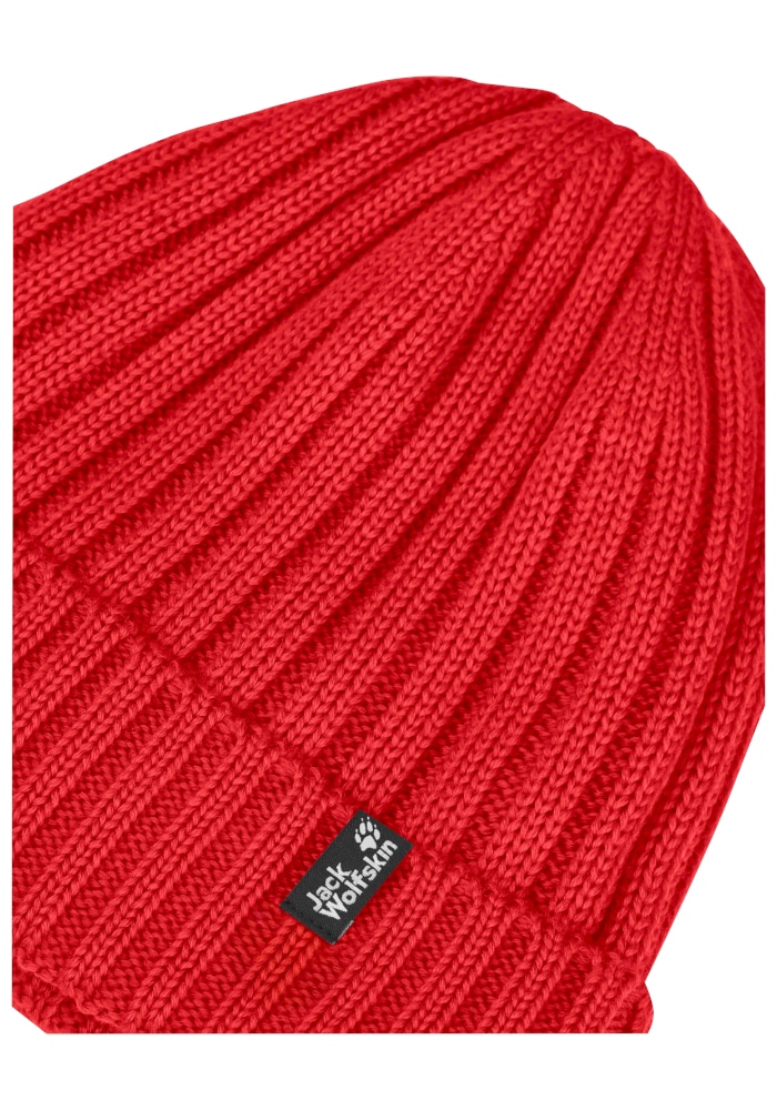 Jack Wolfskin Beanie »RIB KNIT BEANIE« Strickmütze, warm, winddicht