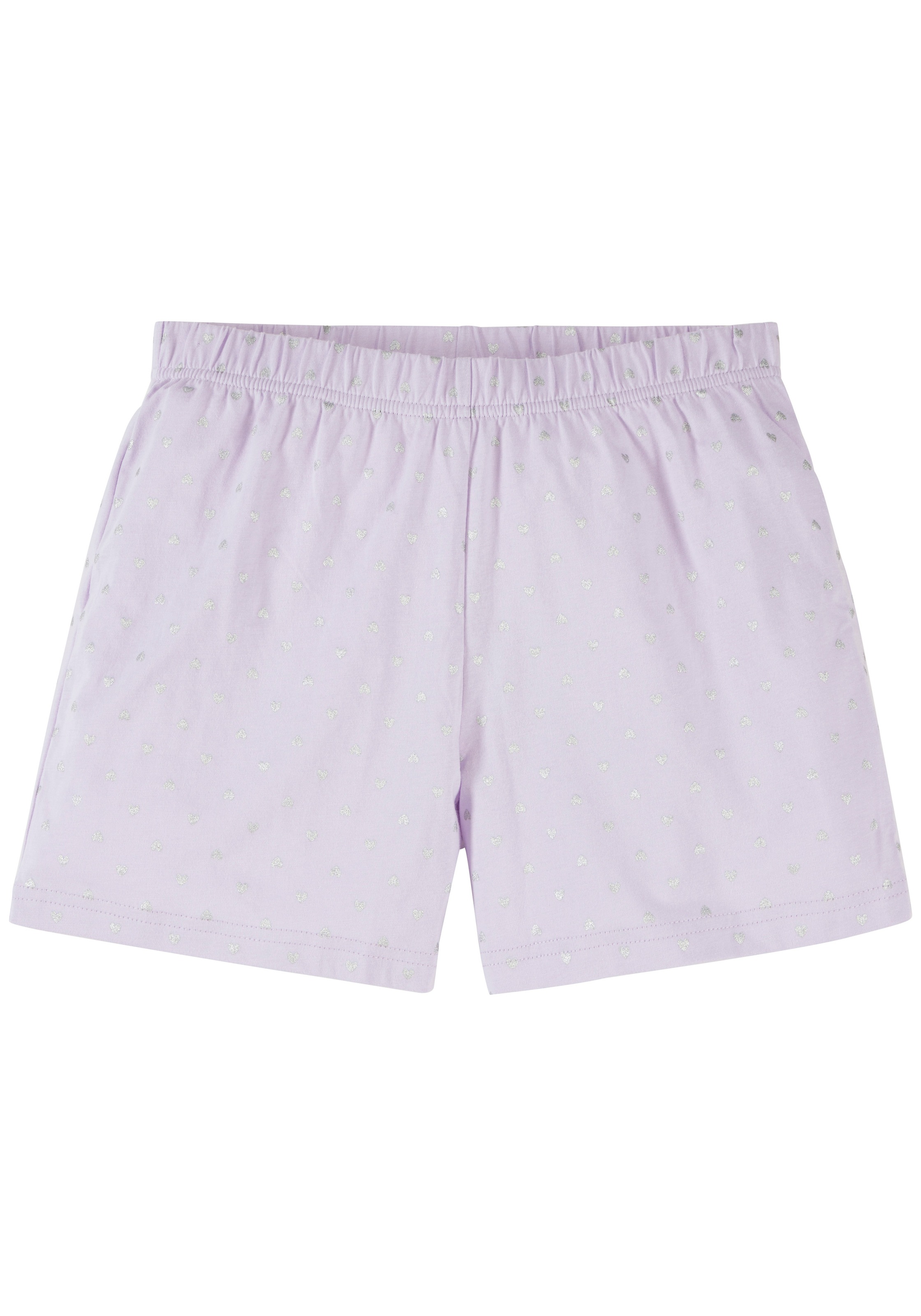 Buffalo Pyjama 2 Stück, 4 Mädchen - kurzer Schlafanzug mit Glitzerherzen