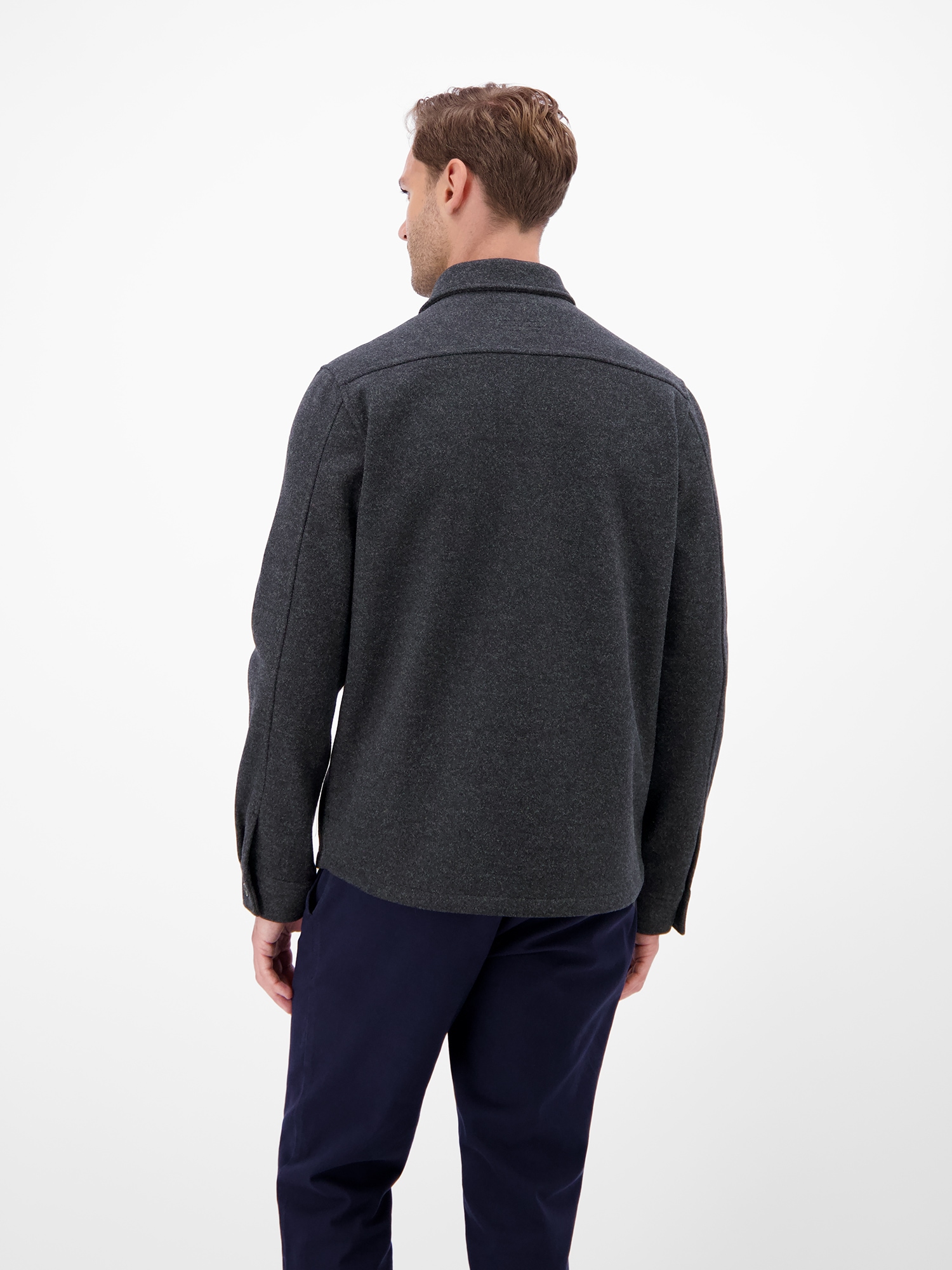 LERROS Langarmhemd »LERROS Herren Overshirt in urbanem Style«