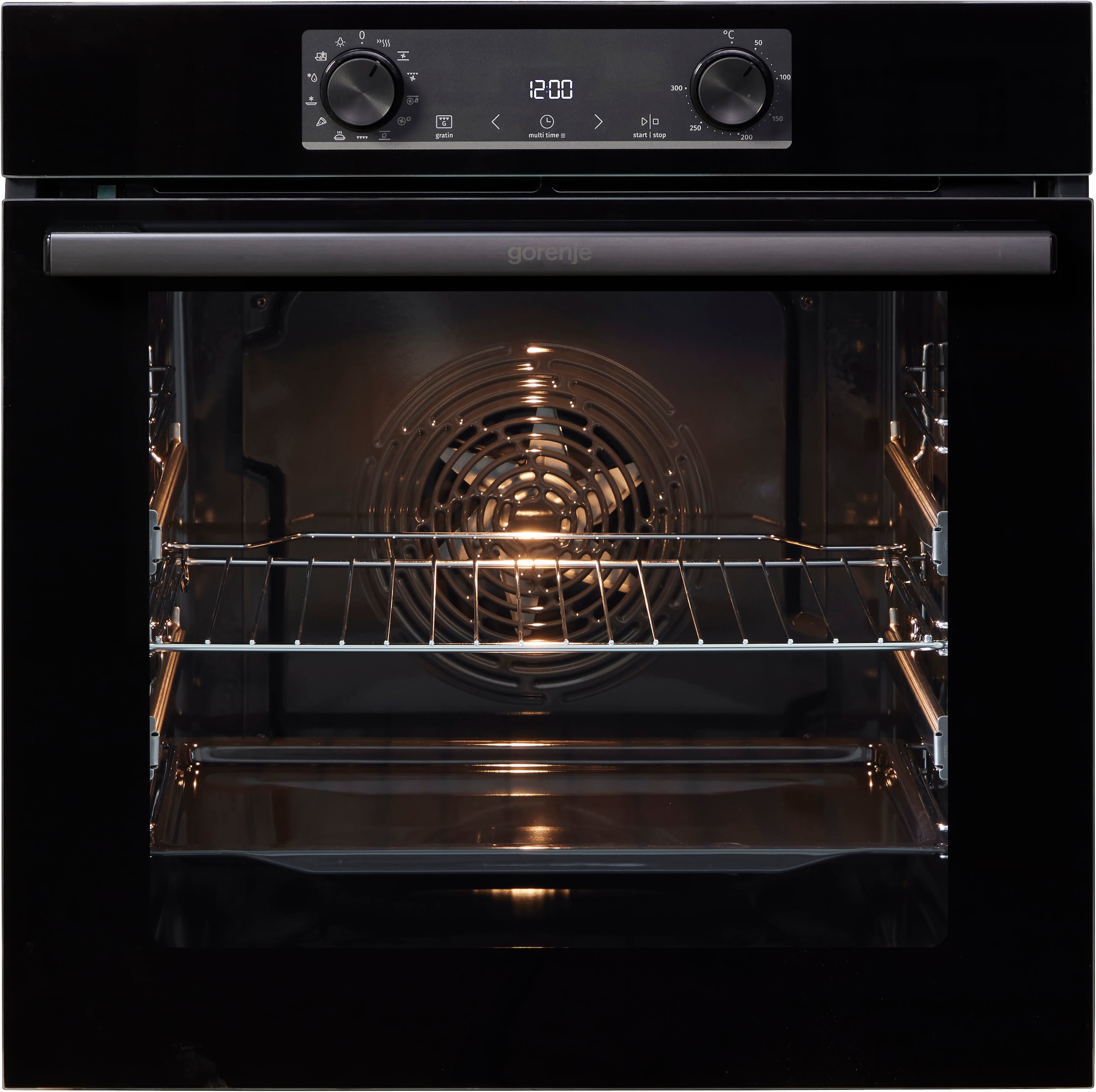 GORENJE Backofen  »BPS6737E09BGOT«, mit 2-fach-Teleskopauszug, Pyrolyse-Selbstreinigung, Pyrolyse: Selbstreinigung durch hohe Hitze ohne Chemie