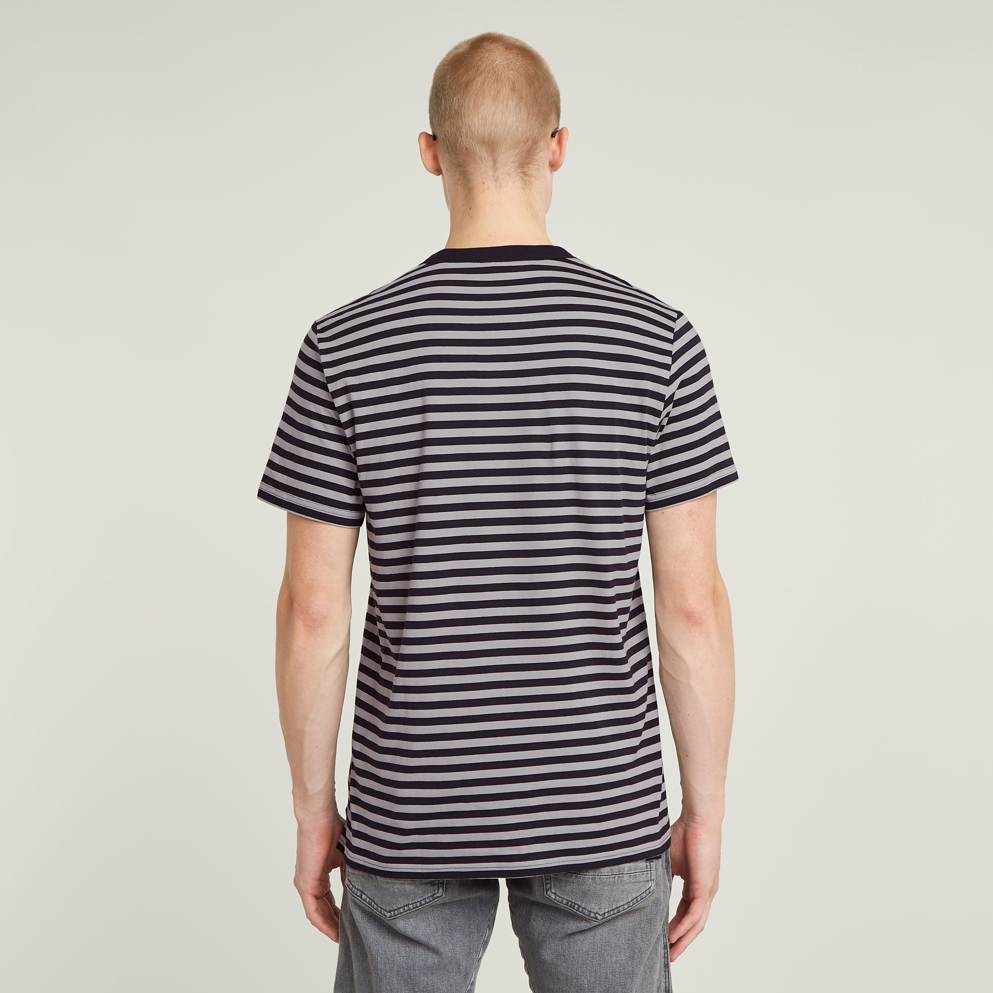 G-STAR T-Shirt »Nifous Stripe«, mit geripptem Einsatz vorne