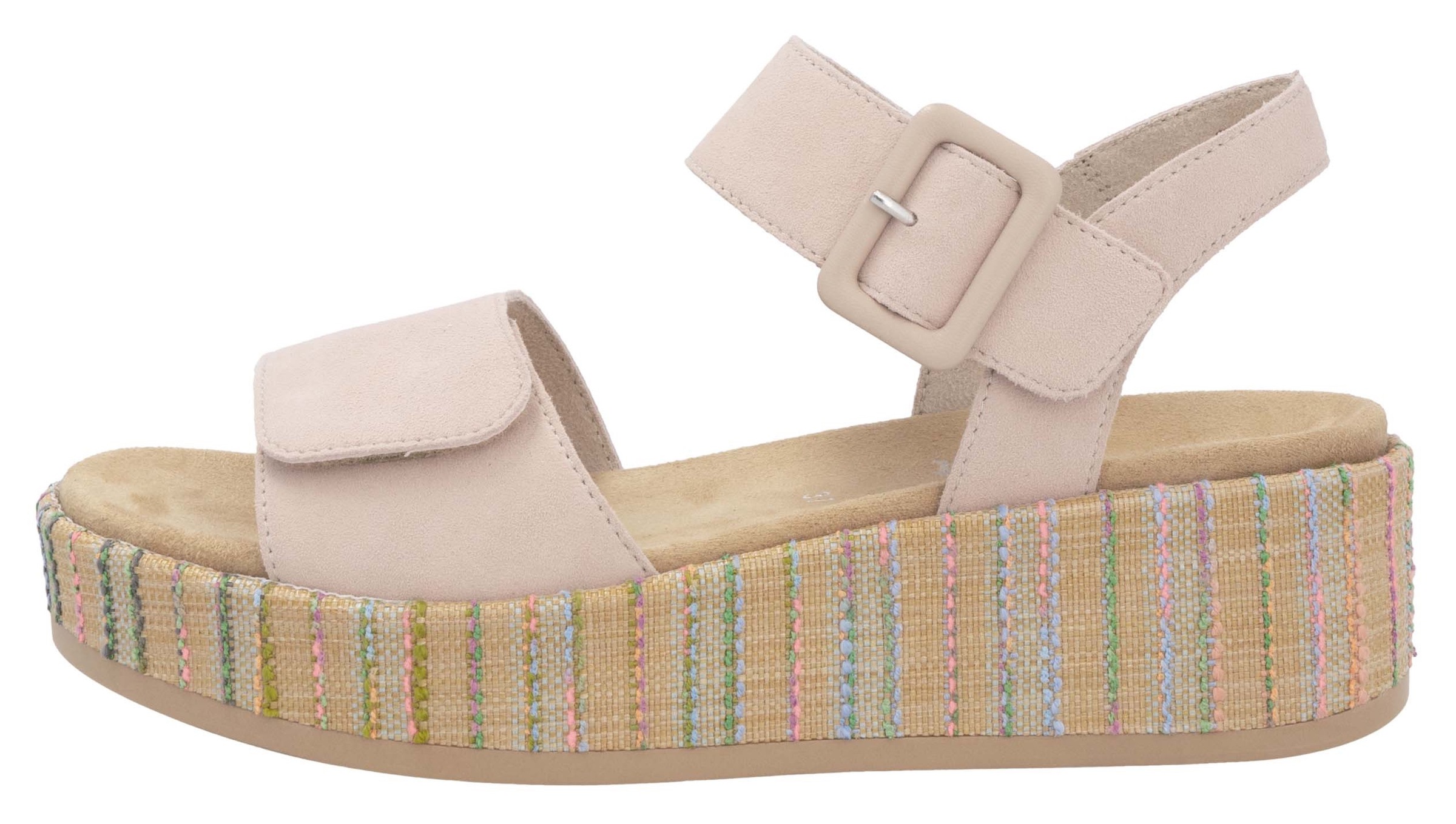 Remonte Sandalette »Elisabeth Hurley-Collection«, Keilabsatz, Sommerschuh, Riemchensandale mit bezogenem Plateau