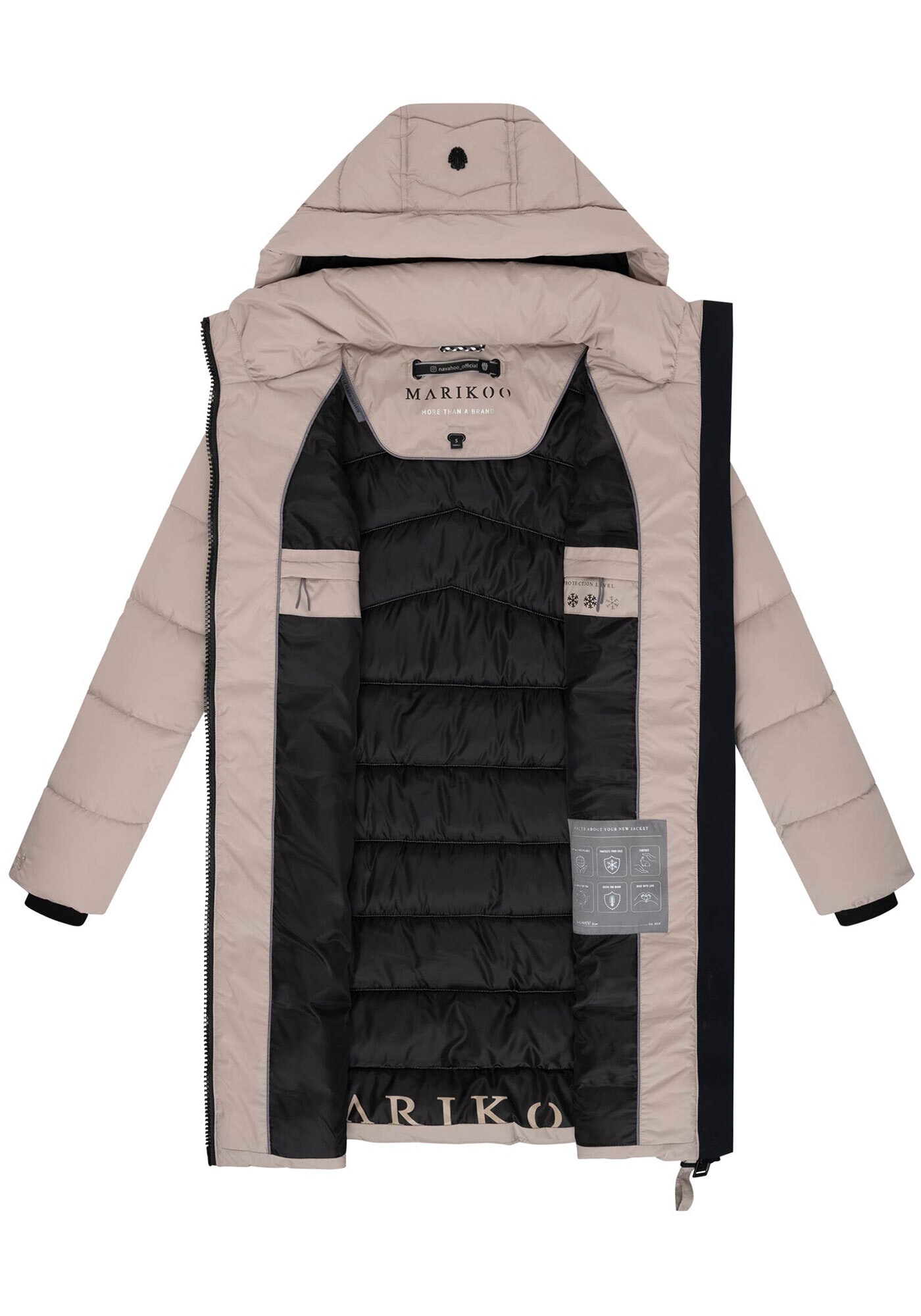 Marikoo Winterjacke »Marikoo Kaltnäschen Damen Winter Steppmantel Jacke N075«