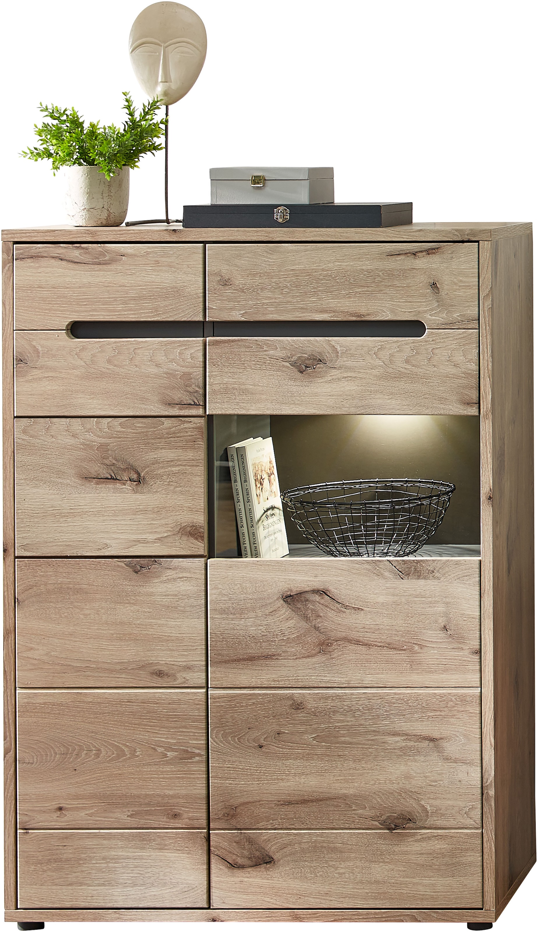 Innostyle Vitrine »BELLANO«, Viking Oak Nature