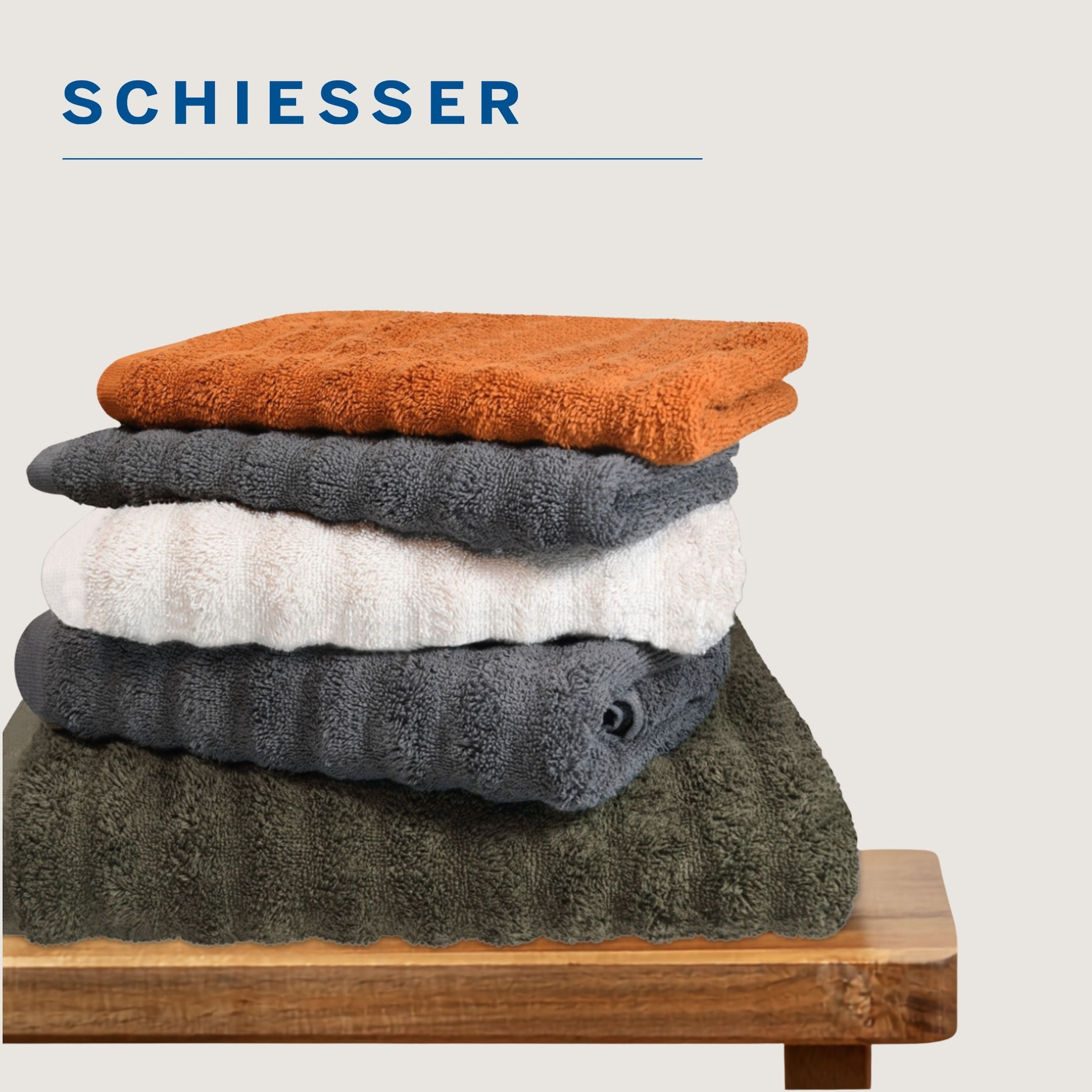 Schiesser Handtücher »Neapel aus 100% Baumwolle mit eleganter Hoch-Tief-Optik« OEKO-TEX® MADE IN GREEN