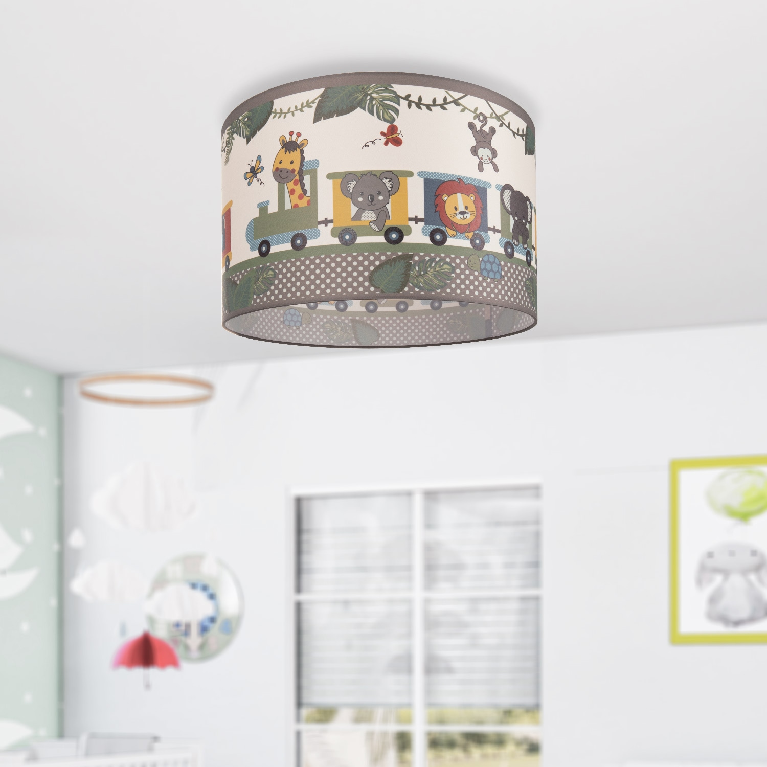 Kinderzimmer XXL Deckenlampe online 3 Lampe | 1 flammig-flammig, »Diamond Zug Garantie 635«, Paco Deckenleuchte mit kaufen LED E27 Home Tieren, Kinderlampe Jahren
