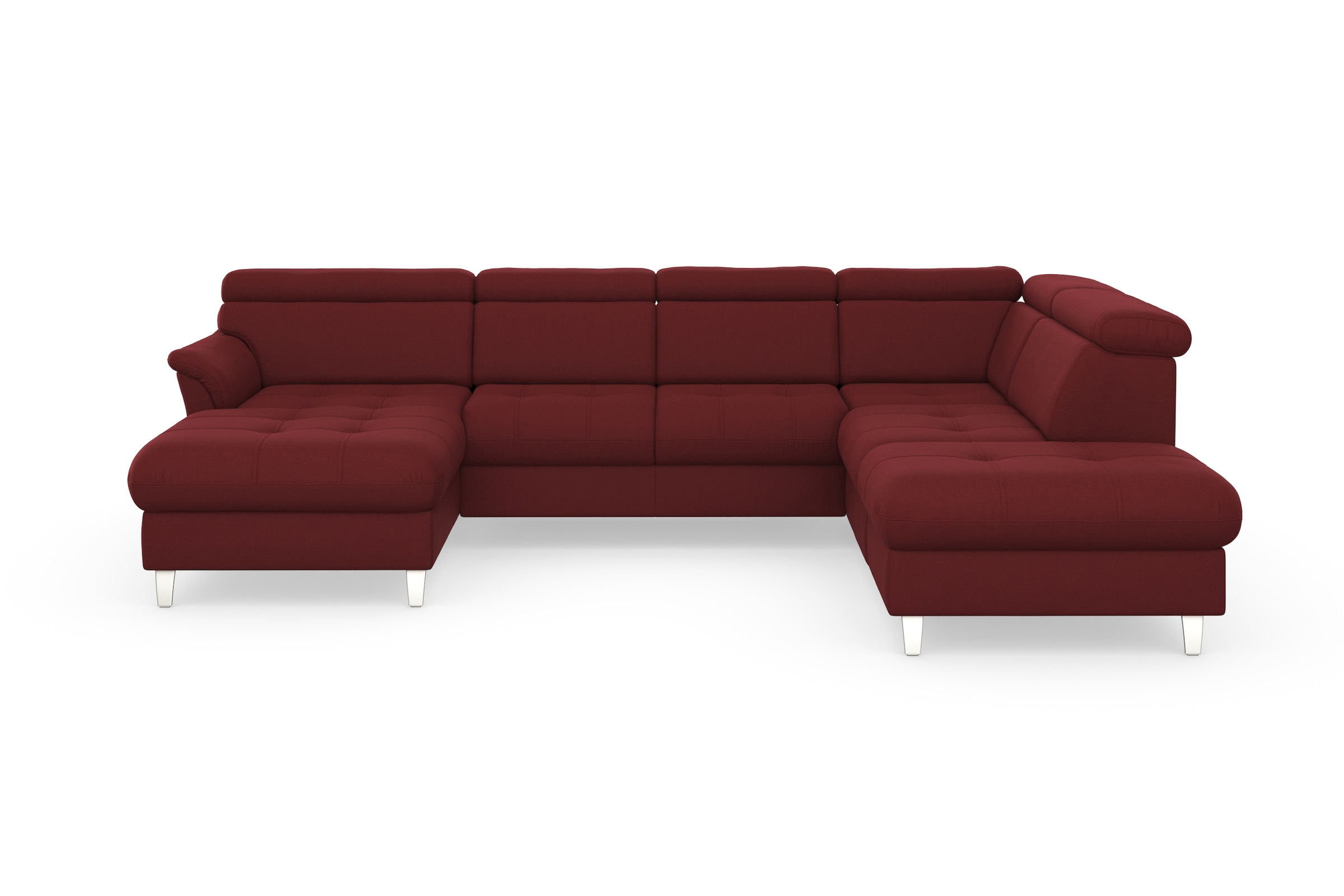 sit&more Wohnlandschaft »Marano U-Form«, inklusive Kopfteilverstellung, wahlweise mit Bettfunktion, Bettkasten