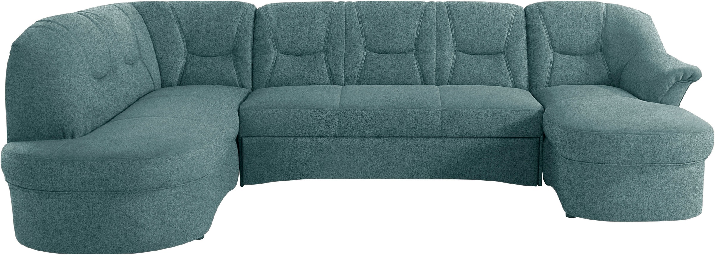 DOMO collection Wohnlandschaft »Sarafina, zeitlos und komfortabel, optional mit Federkern, U-Form«, wahlweise mit Bettfunktion