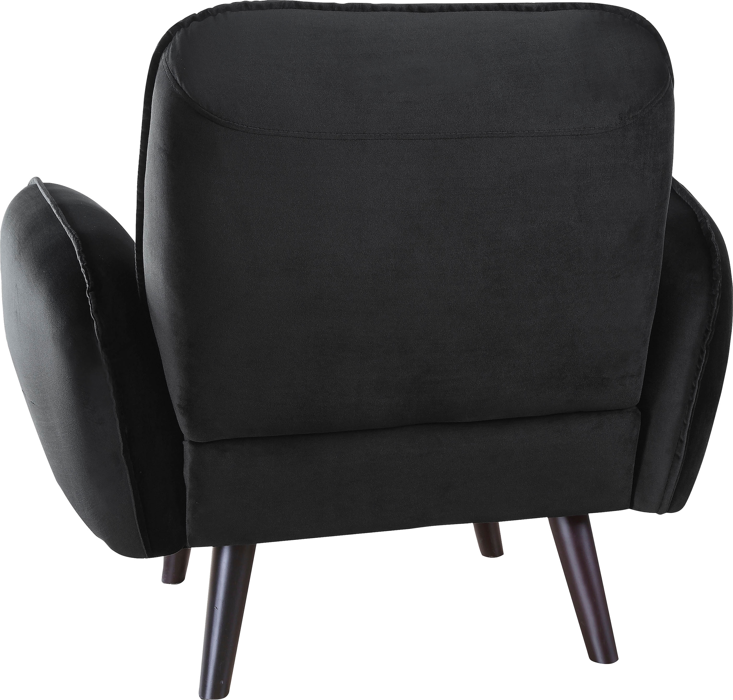 ATLANTIC home collection Sessel »Ben«, mit Wellenunterfederung, Massivholzfüße, frei im Raum stellbar