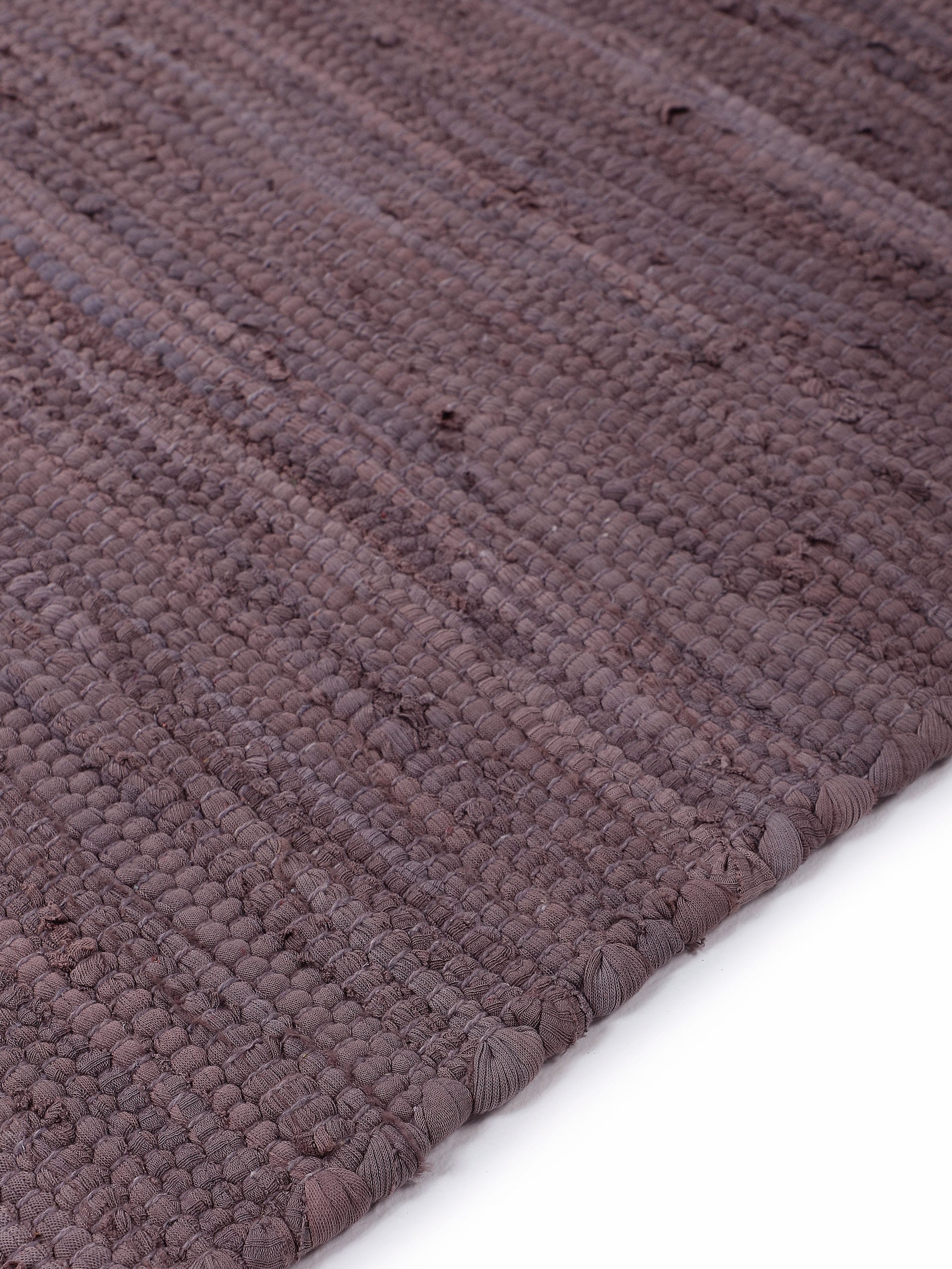 carpetfine Teppich »Kelim Chindi uni, auch als Läufer«, rechteckig, 5 mm Höhe, Wendeteppich, reine Baumwolle, handgewebt, Uni-Farben, mit Fransen
