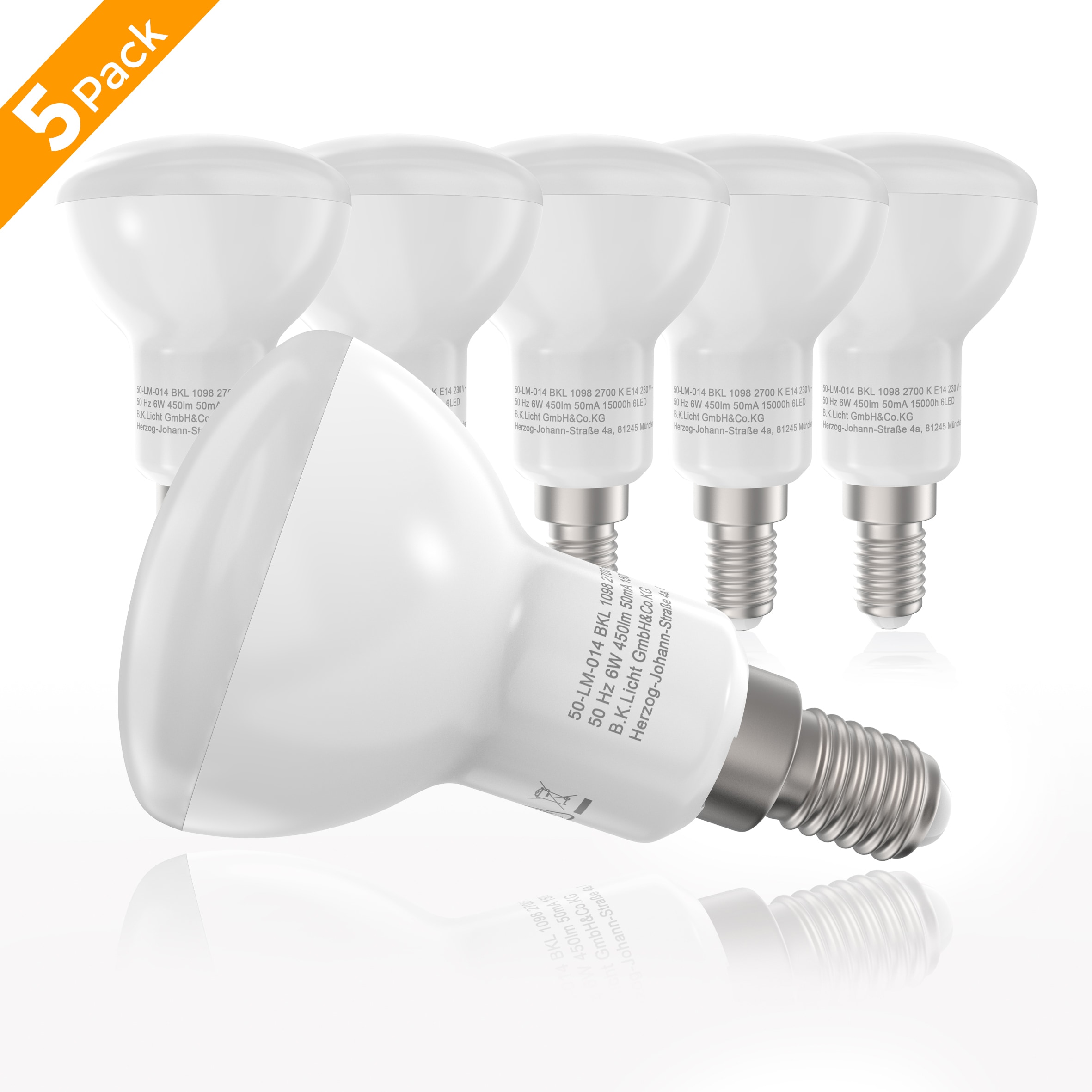 Kelvin 5 6 Glühbirne B.K.Licht 2.700 LED-Leuchtmittel, kaufen auf Warmweiß, Energiesparlampe LED-Lampe 450 Watt St., Rechnung Lumen E14,