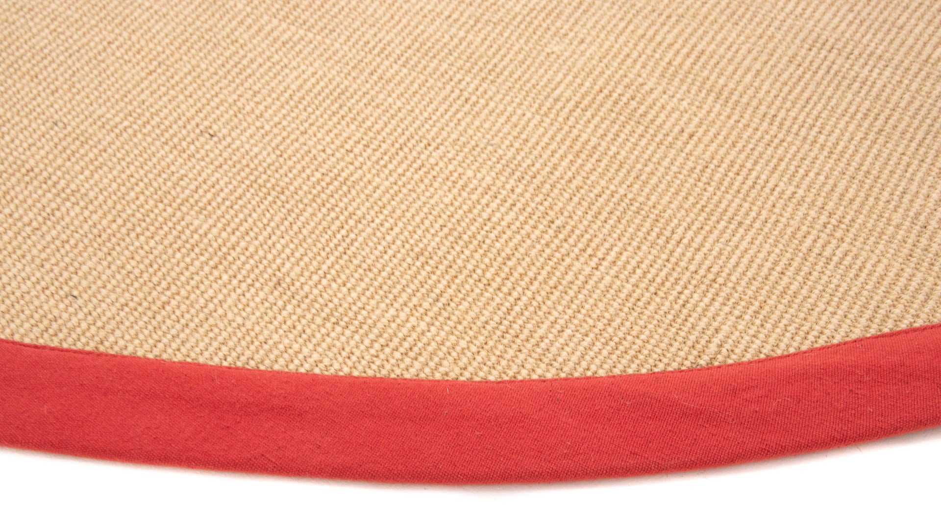 carpetfine Sisalteppich »Sisal«, rund, mit farbiger Bordüre, Anti-Rutsch Rückseite
