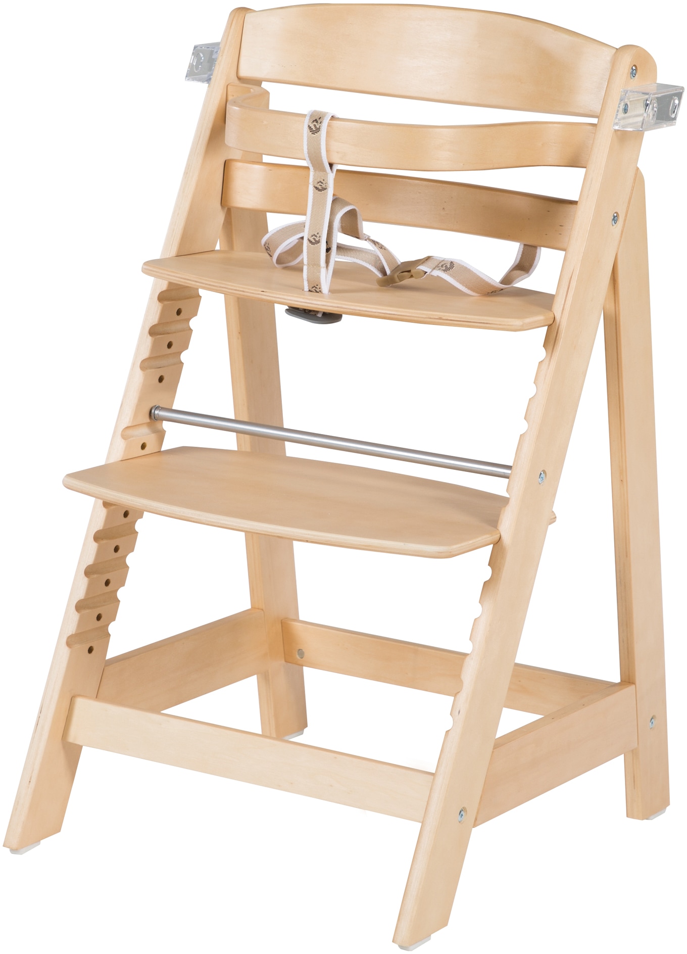 roba® Hochstuhl »Treppenhochstuhl Sit Up Click & Fun, natur«, aus Holz