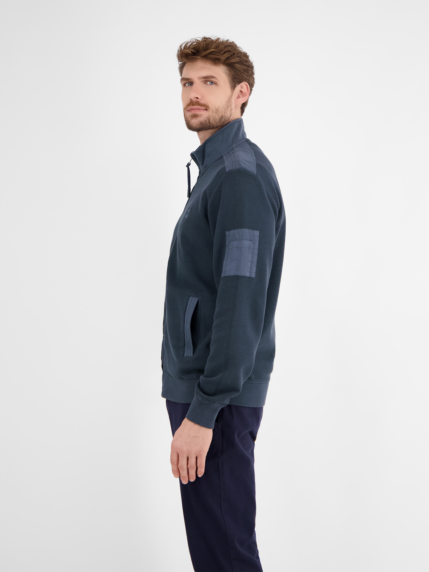 LERROS Sweatjacke »LERROS Sweatjacke in Zig-Zag-Struktur«