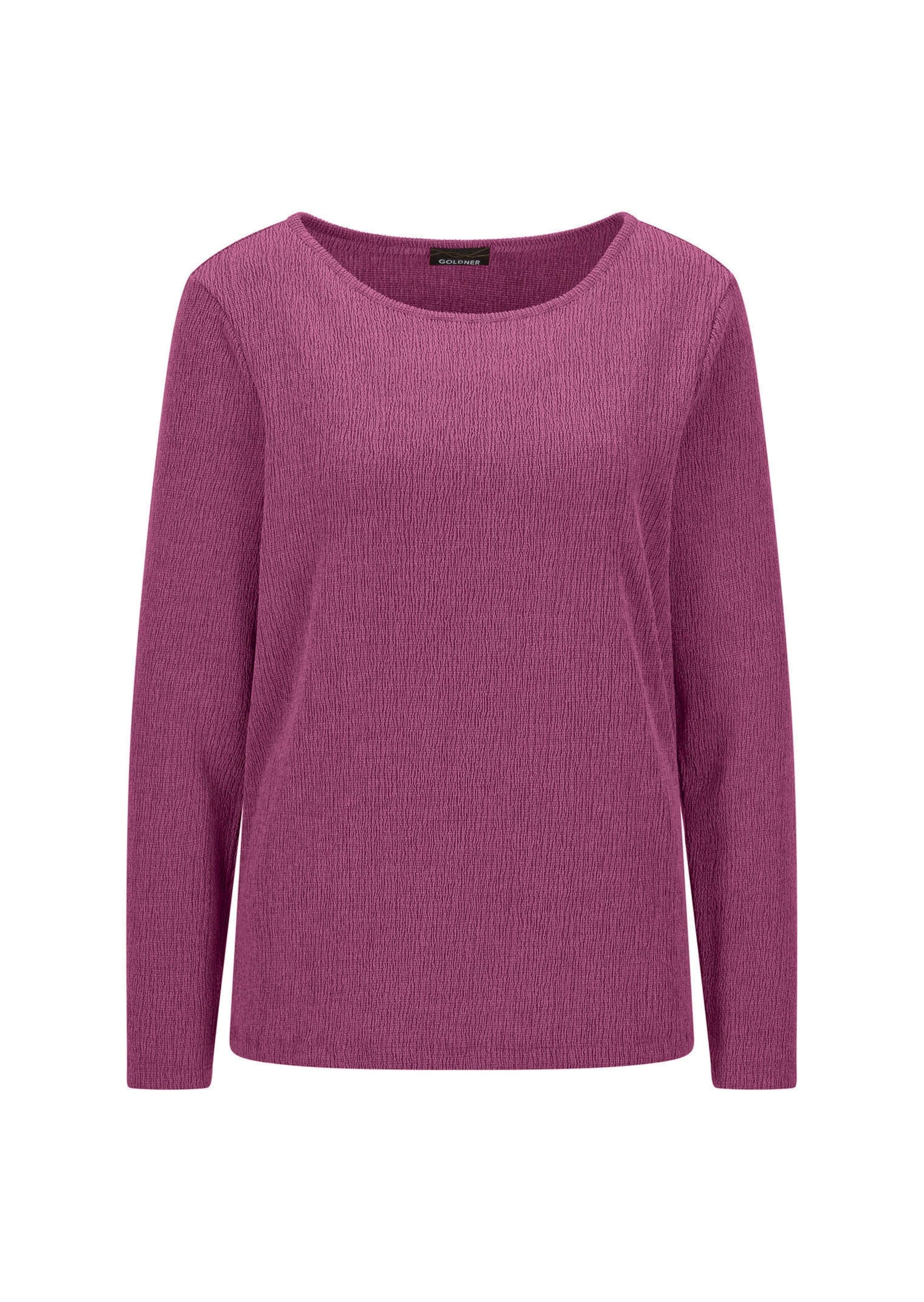 GOLDNER Langarmshirt »Langarm Melange Jersey-Oberteil« U-Boot-Ausschnitt