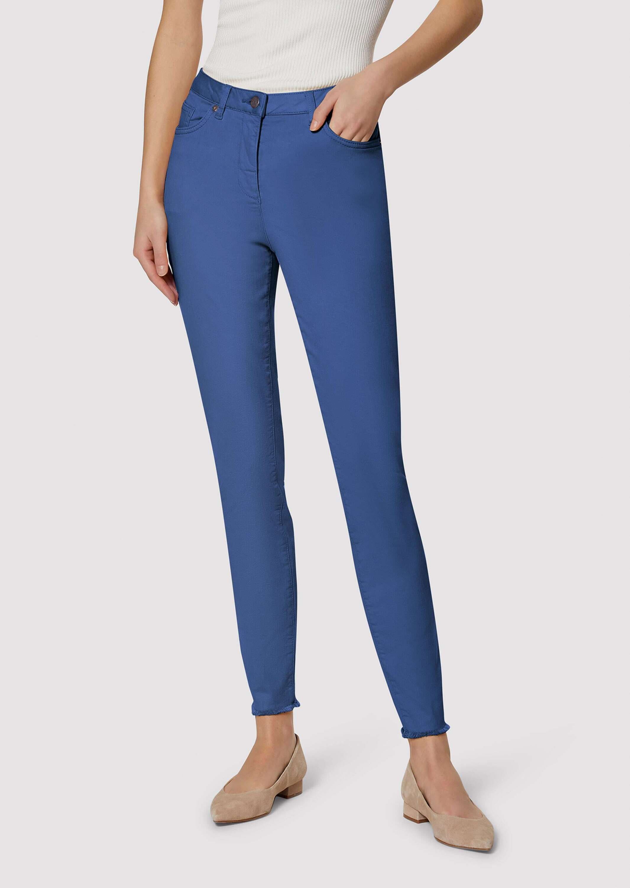 MADELEINE Regular-fit-Jeans »Jeans Jeans mit feinem Fransensaum«