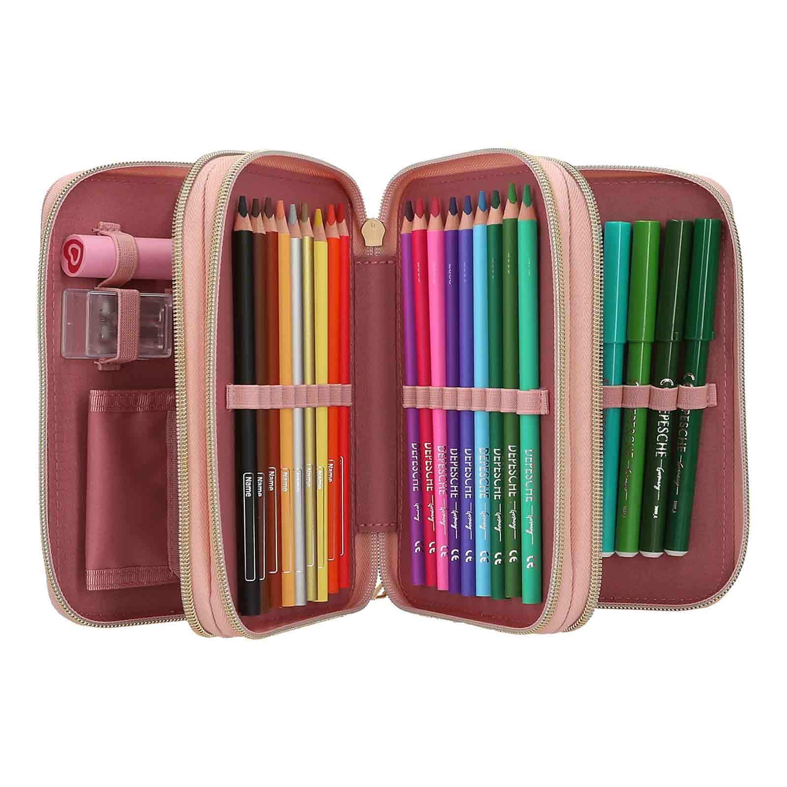 Depesche Buntstift »3-Fach Federtasche BLOSSOM PONY inkl. Stifte Miss Melody 7,5 x 13 x 20 cm rosa«