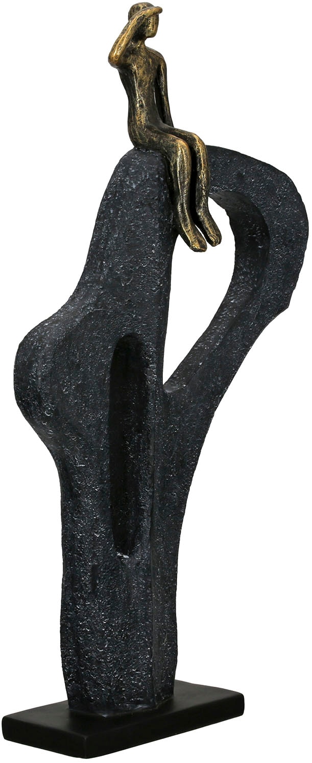 Casablanca by Gilde Dekoobjekt »Skulptur Blick in die Ferne bronzefarben H. 47 cm«