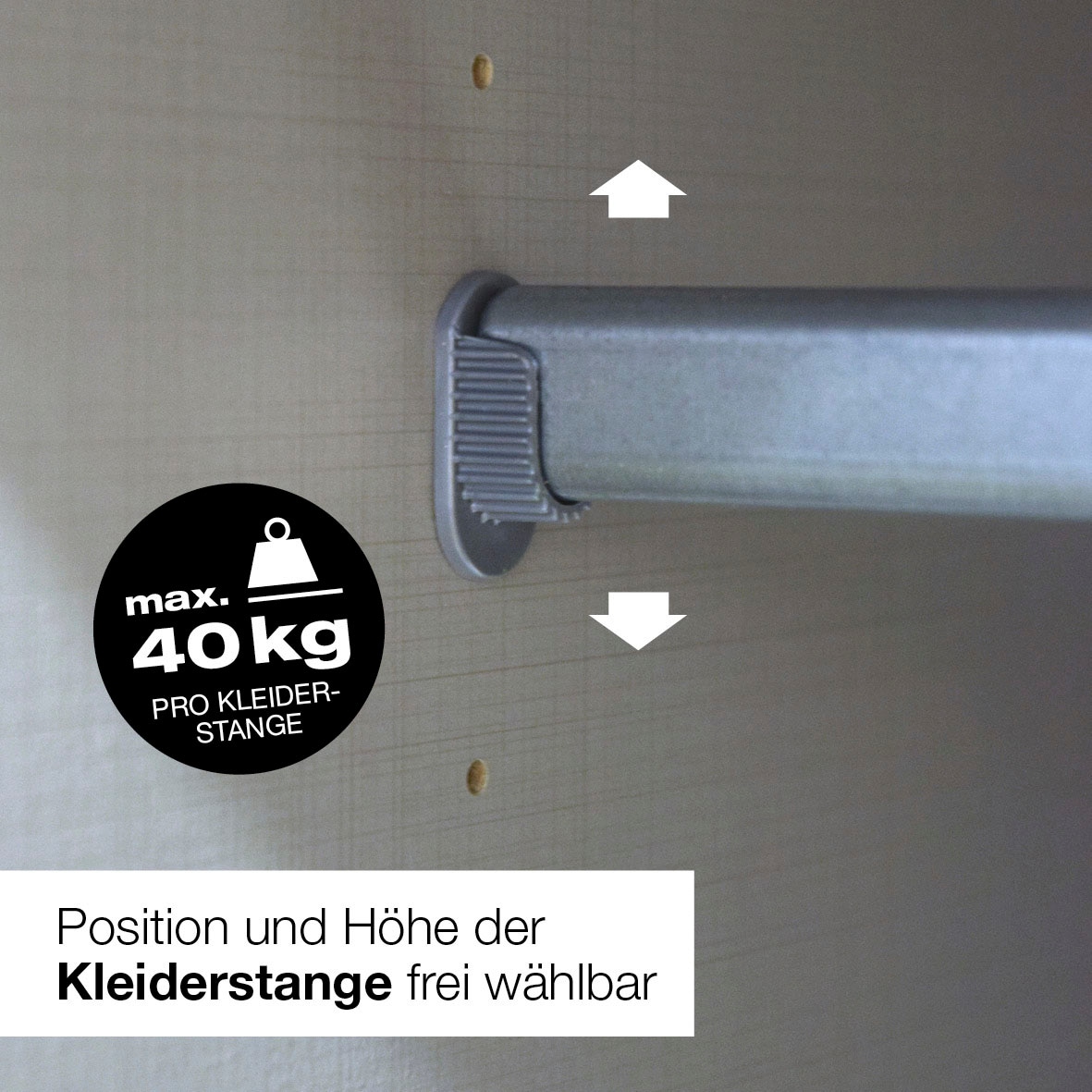 Wimex Schwebetürenschrank »Oldenburg, Kleiderschrank mit Glaselementen in schwarz, 3 Schubladen«, (B/T/H: 180/64/198cm, inklusive geräumigen Innenleben, Made in Germany), mit Glaselementen