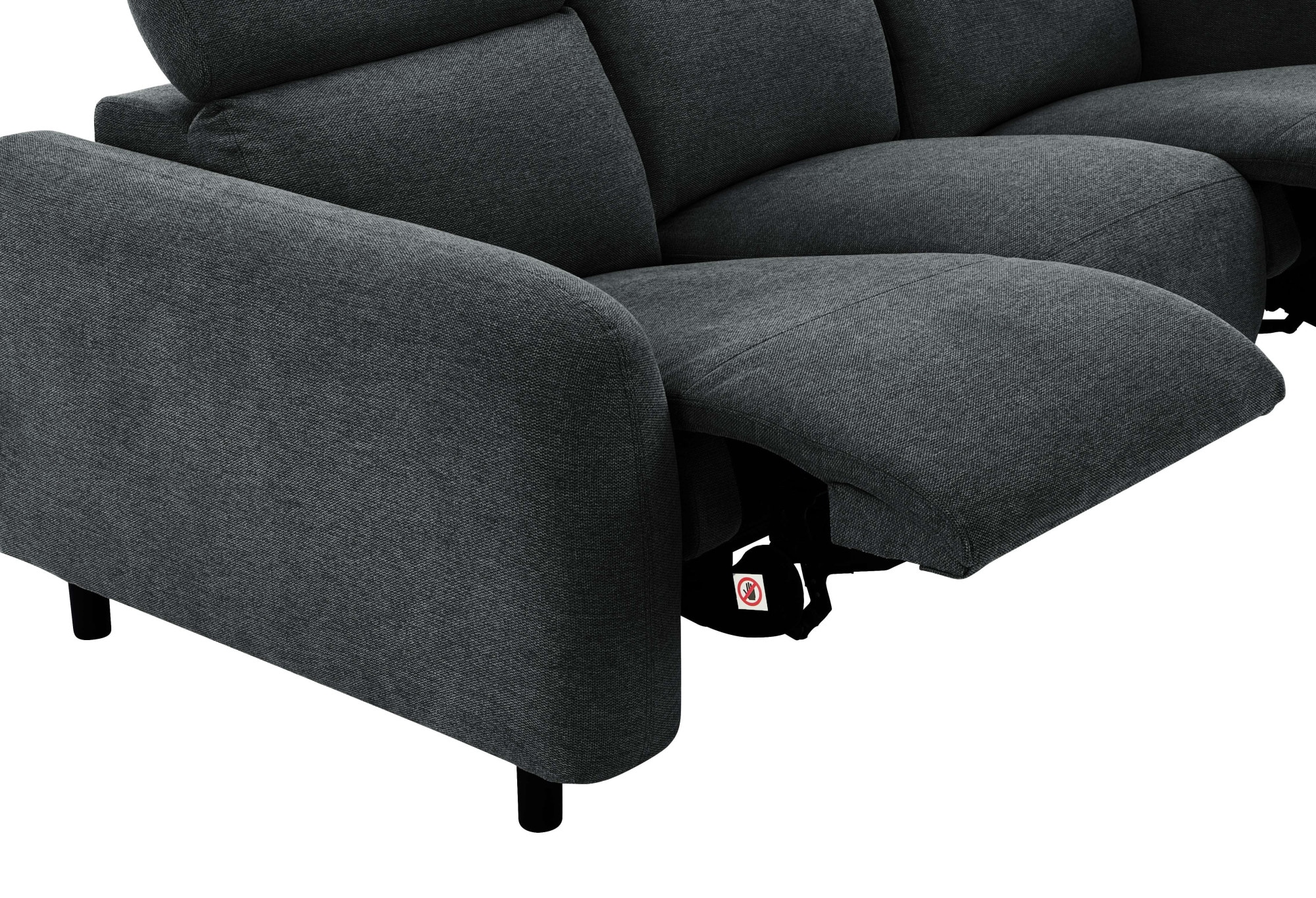 Home affaire 3-Sitzer »SKAANE Struktur-Sofa, 229 cm, manuelle-u. elektrische Relaxfunktion«, Relax-Funktion in 2 Sitzen, Kopfteilverstellung, Federkernpolsterung