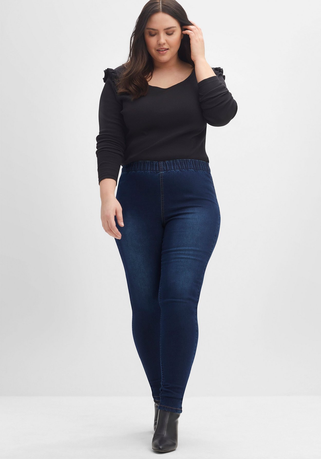 Sheego Jeansjeggings »Jeggings in individueller Waschung«