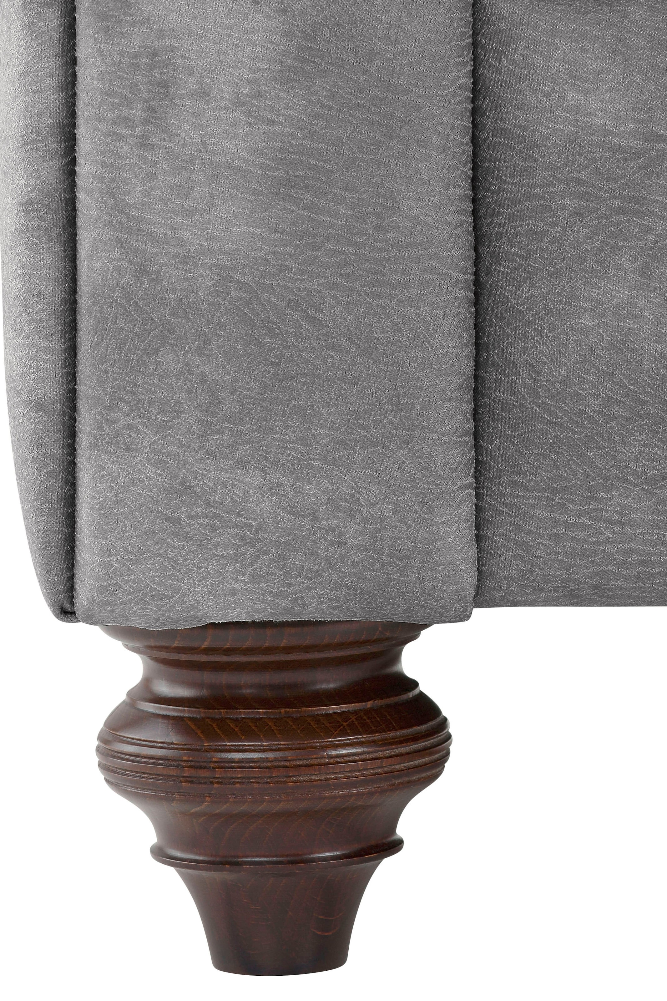 Home affaire Chesterfield-Sofa »Chesterfield Ecksofa, auch in Leder L-Form«, hochwertige Knopfheftung, langer Schenkel links oder rechts wählbar