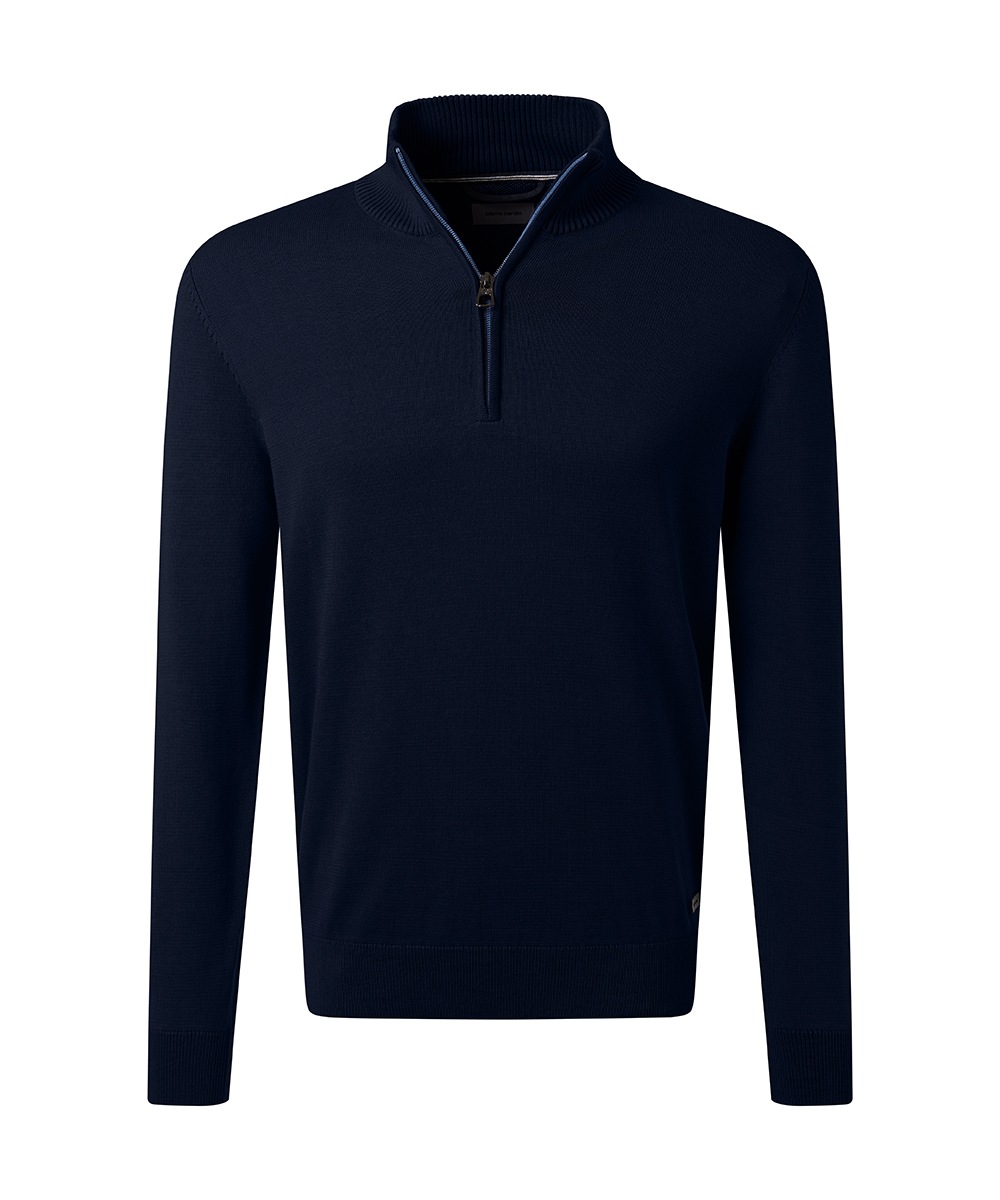 Pierre Cardin Strickpullover, mit Troyer Kragen
