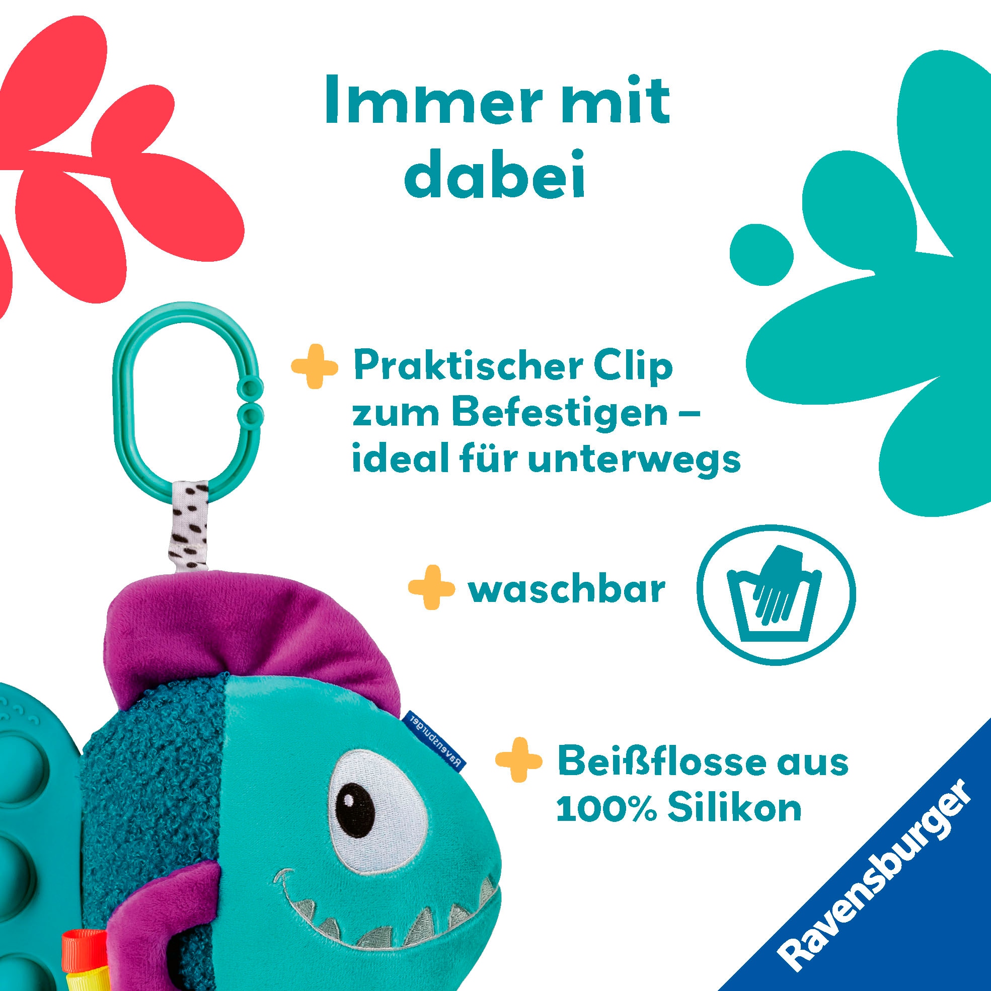 Ravensburger Greifspielzeug »Play+ Pop-it Piranha (blau)«