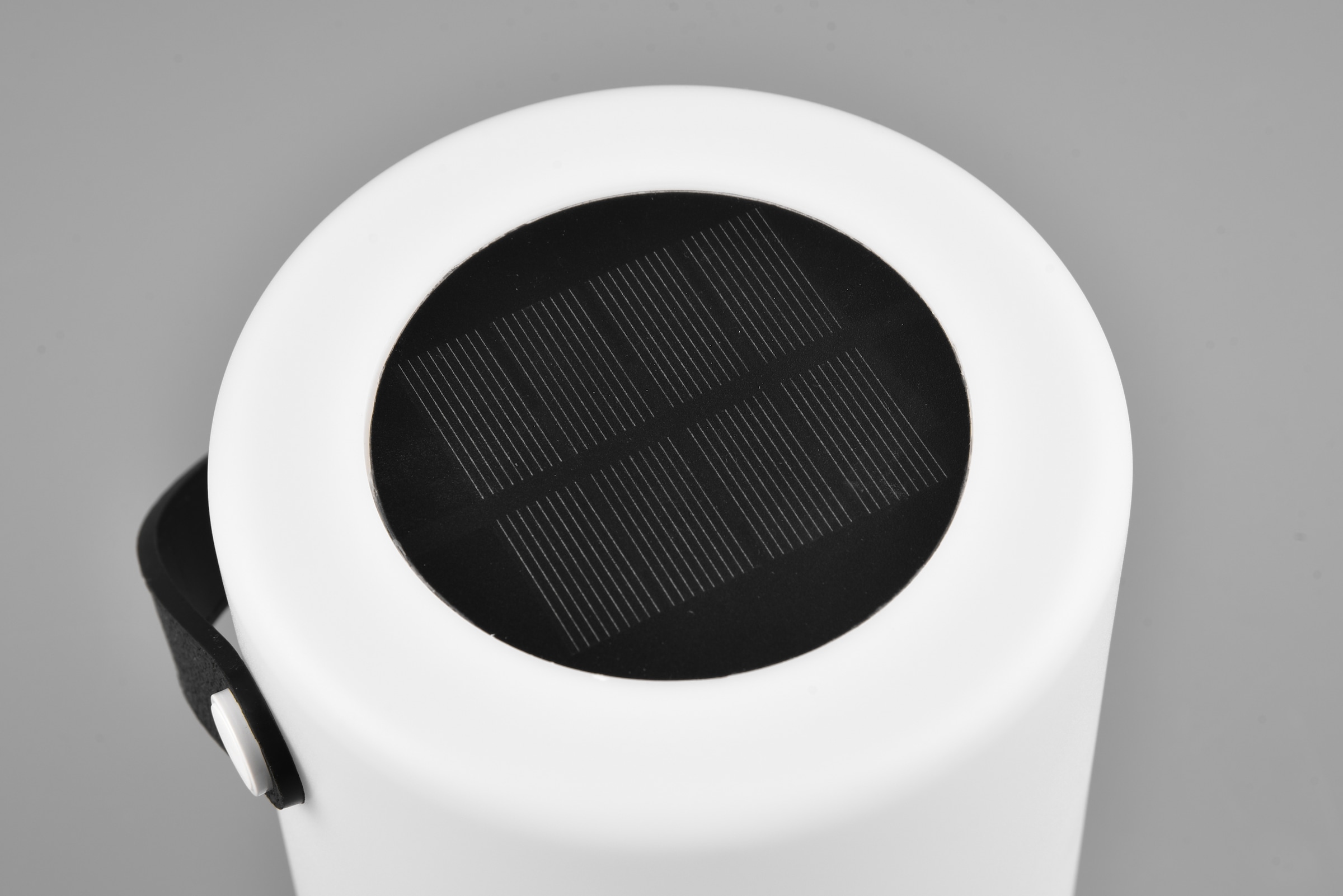 REALITY Leuchten LED Außen-Tischleuchte »GARCIA, Outdoor Tischlampe mit Tragegriff, Akku Solarbetrieb, IP44« LED-Board 1 Stk. Warmweiß USB-Ladeanschluss, RGBW Farbwechsel, Höhe 20 cm Ø 13cm, Schalter