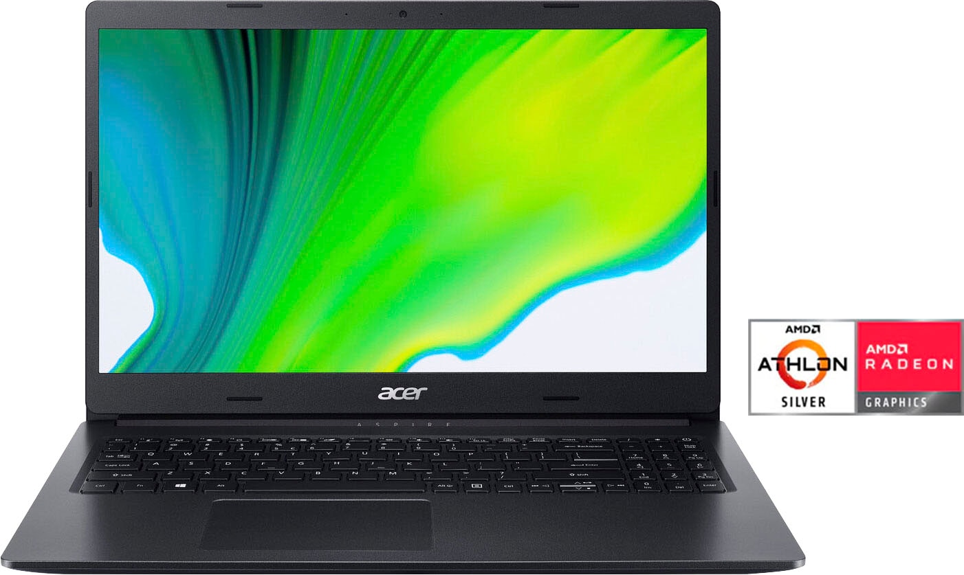 Acer Notebook »Aspire 39,62 3 Silver, ➥ cm, Jahre Athlon 3 UNIVERSAL Graphics, 15,6 A315-23-R3RD«, XXL / Radeon GB Zoll, Garantie 256 AMD, | SSD