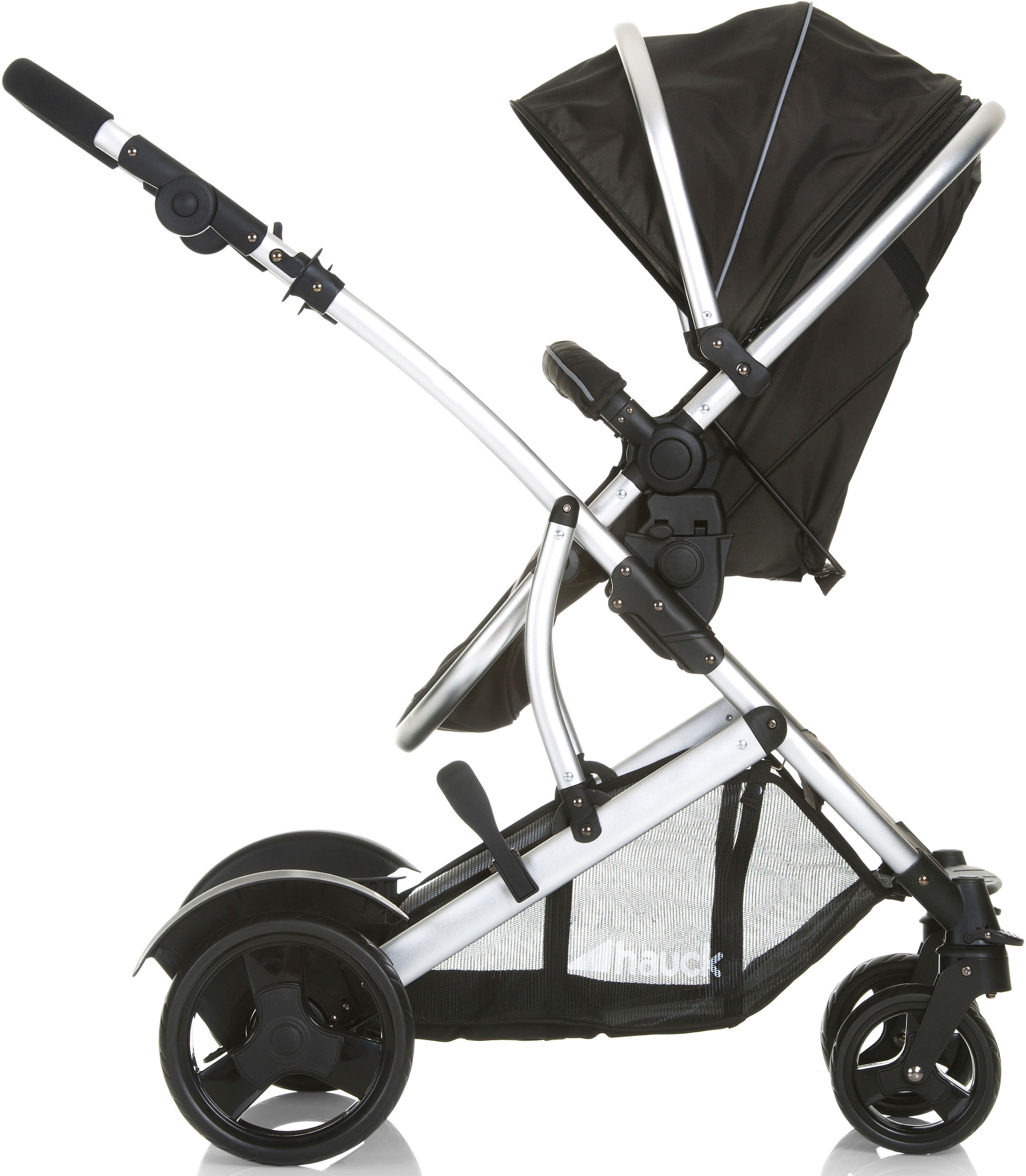 Hauck Geschwisterwagen »Duett 2 black«, 15 kg, mit Regenschutz, Kinderwagen