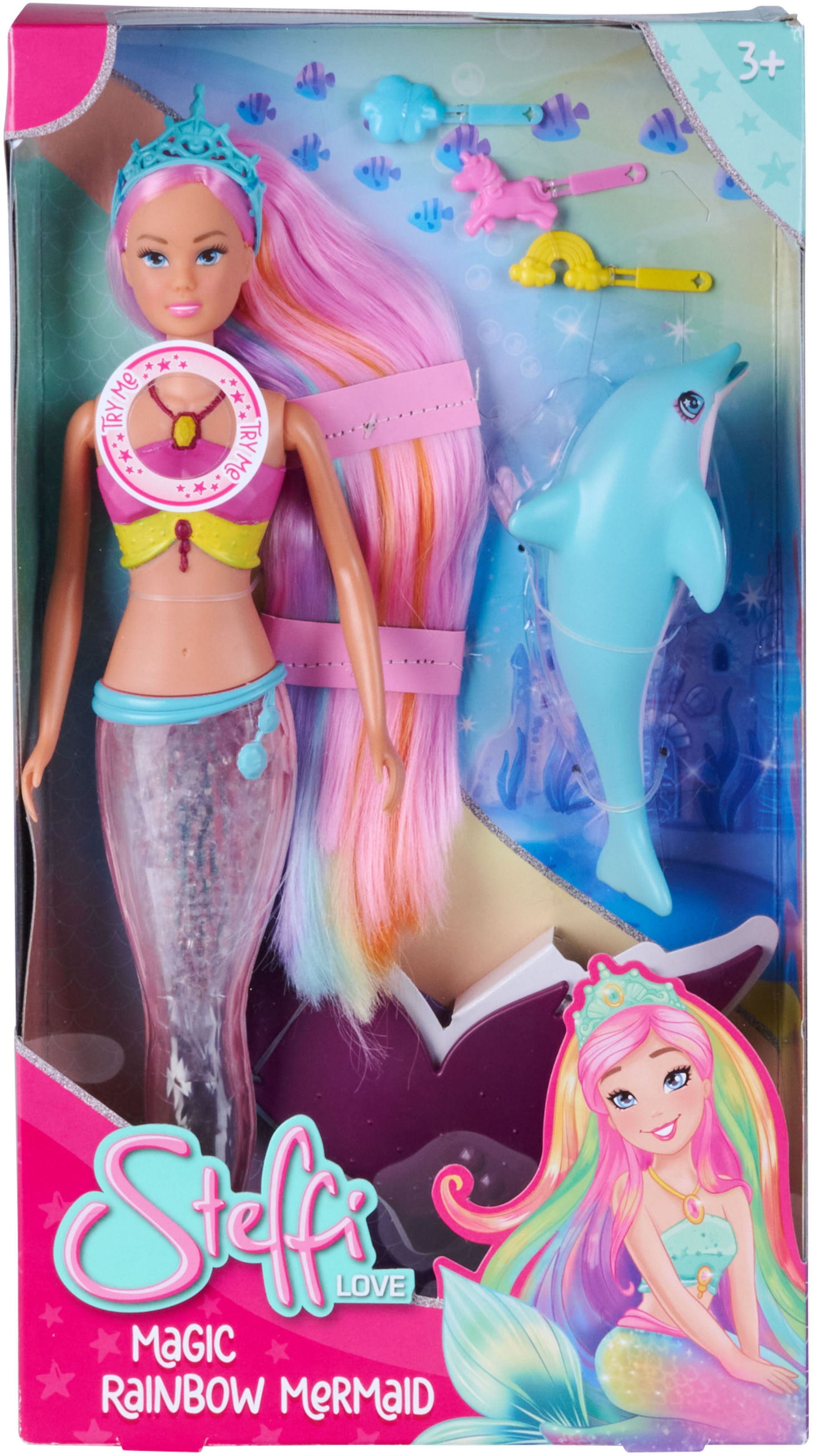 SIMBA Anziehpuppe »Steffi Love, Mermaizing« mit leuchtender Schwanzflosse