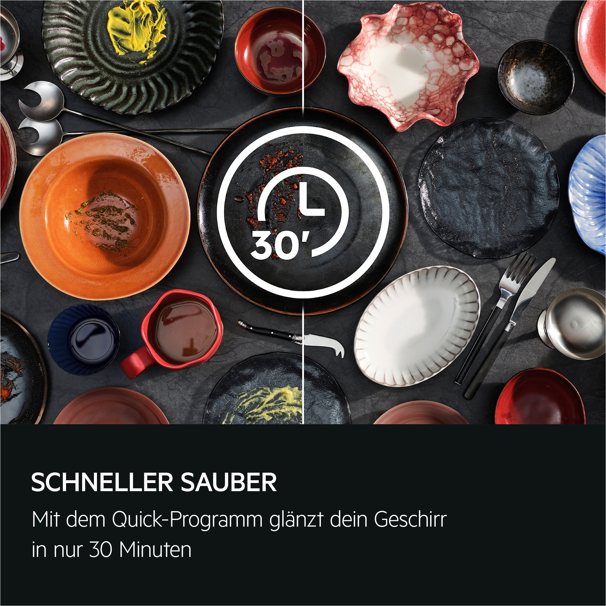 AEG Unterbaugeschirrspüler 9000 »GU9200X2SCM« Leise Spülmaschine 38 dB kraftvoll gegen Eingebranntes EEK A-10%