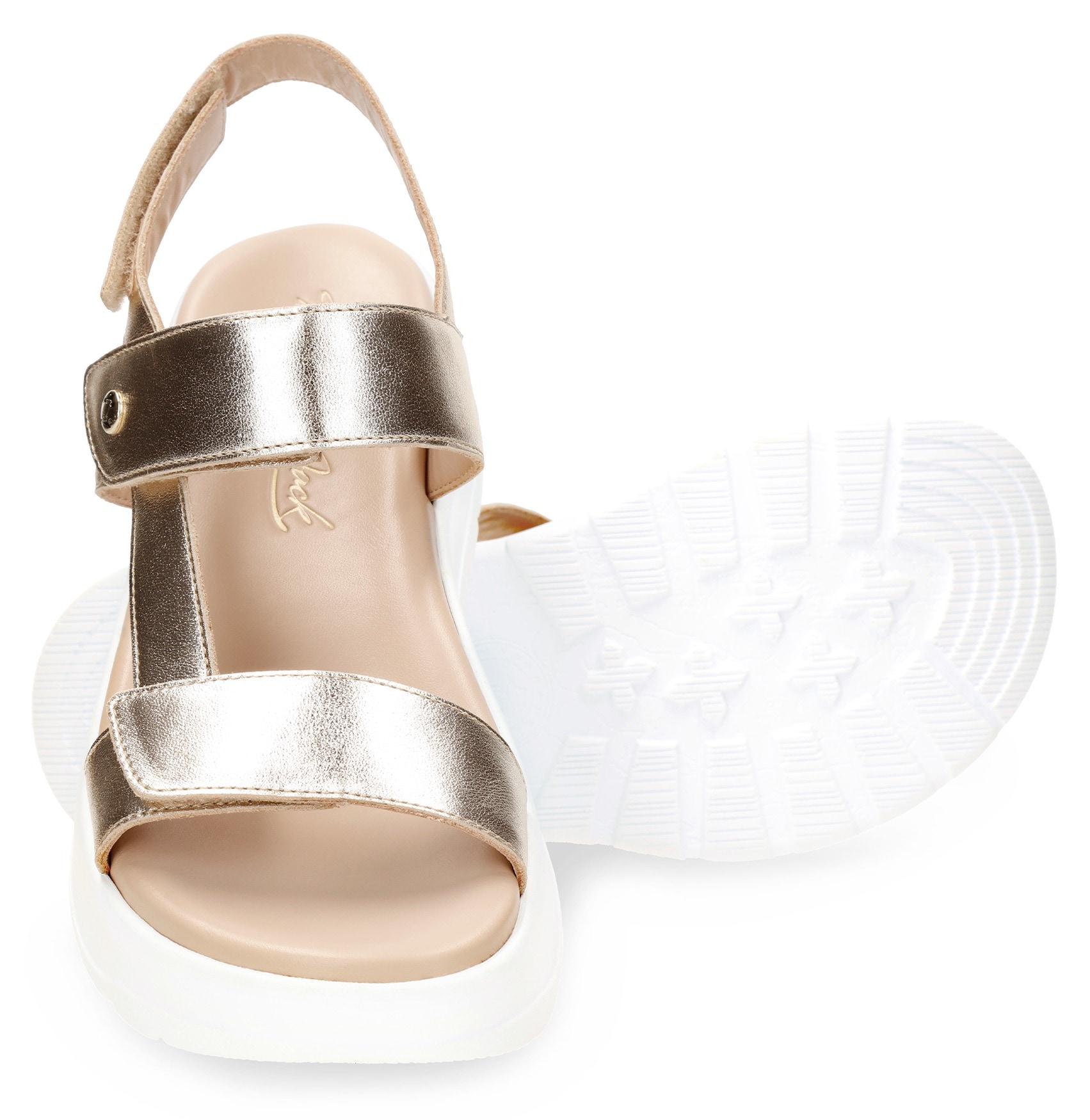 Panama Jack Plateausandale »Noor Shine«, Sommerschuh, Klettschuh, Sandalette mit heller Laufsohle