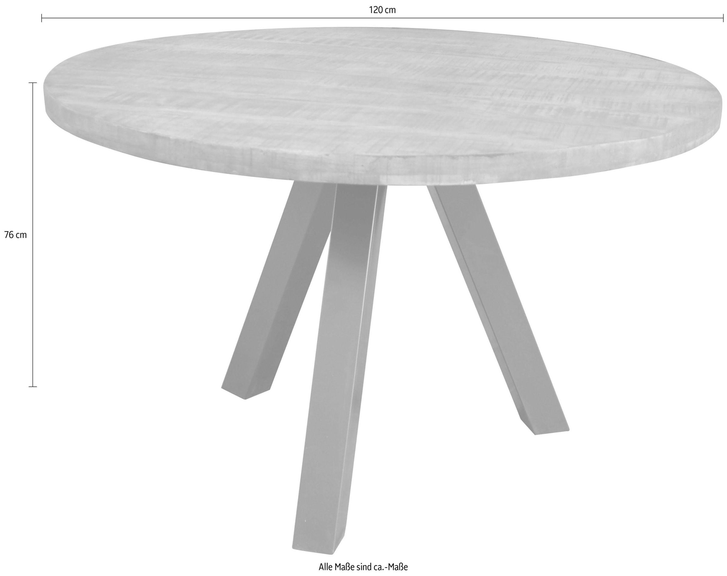 SIT Esstisch »Tops&Tables«, mit Massivholzplatte aus Mangoholz, runder Tisch