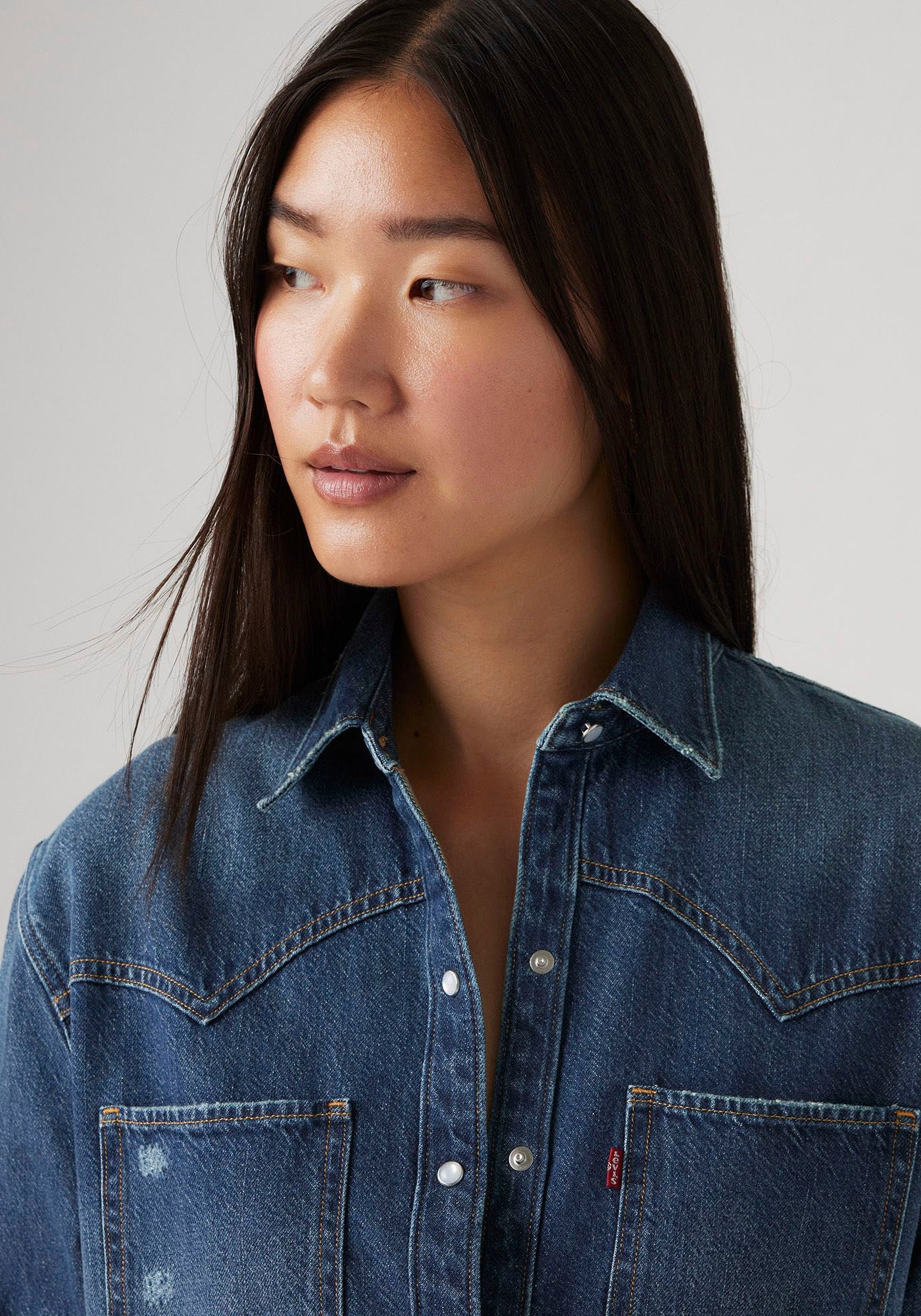 Levi's® Jeansbluse »TEODORA WESTERN SHIRT«, mit Druckknöpfen
