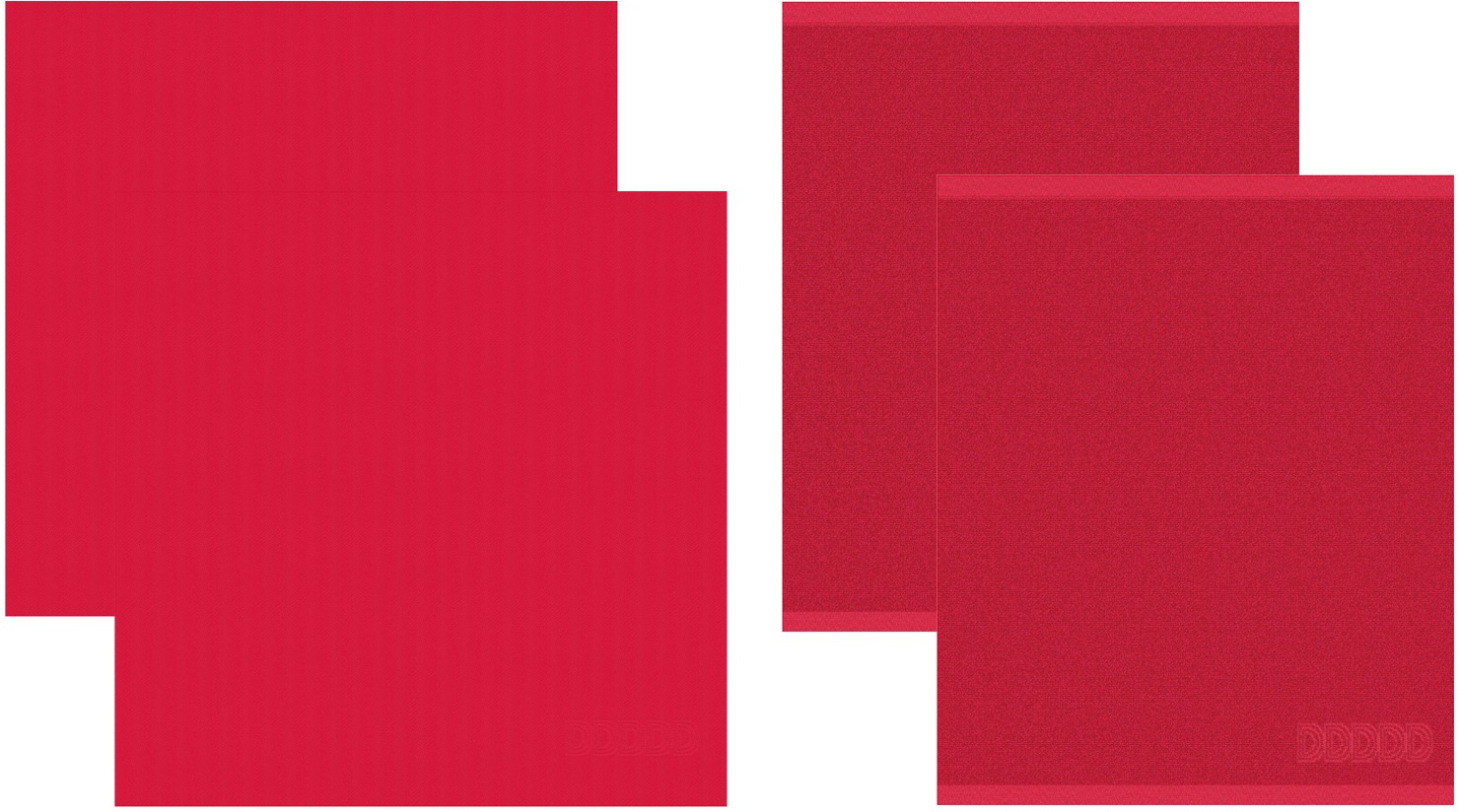 DDDDD Geschirrtuch »Logo«, (Set, 4 tlg., Combi-Set: 2x Küchentuch 50 x 55 cm + 2x... kaufen